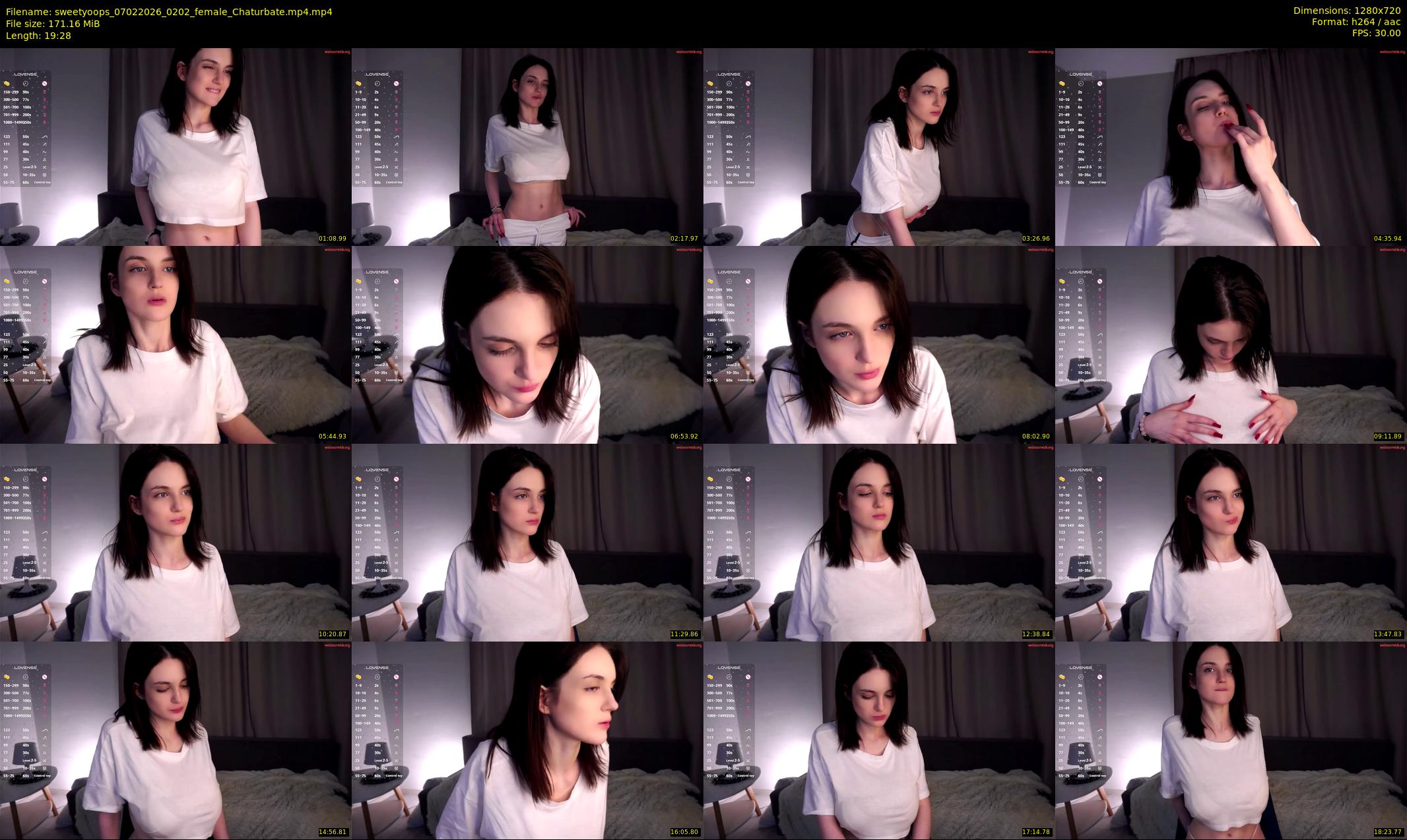 sweetyoops — 20 minute Chaturbate female cam show recording, 720p, Feb 7, 2026