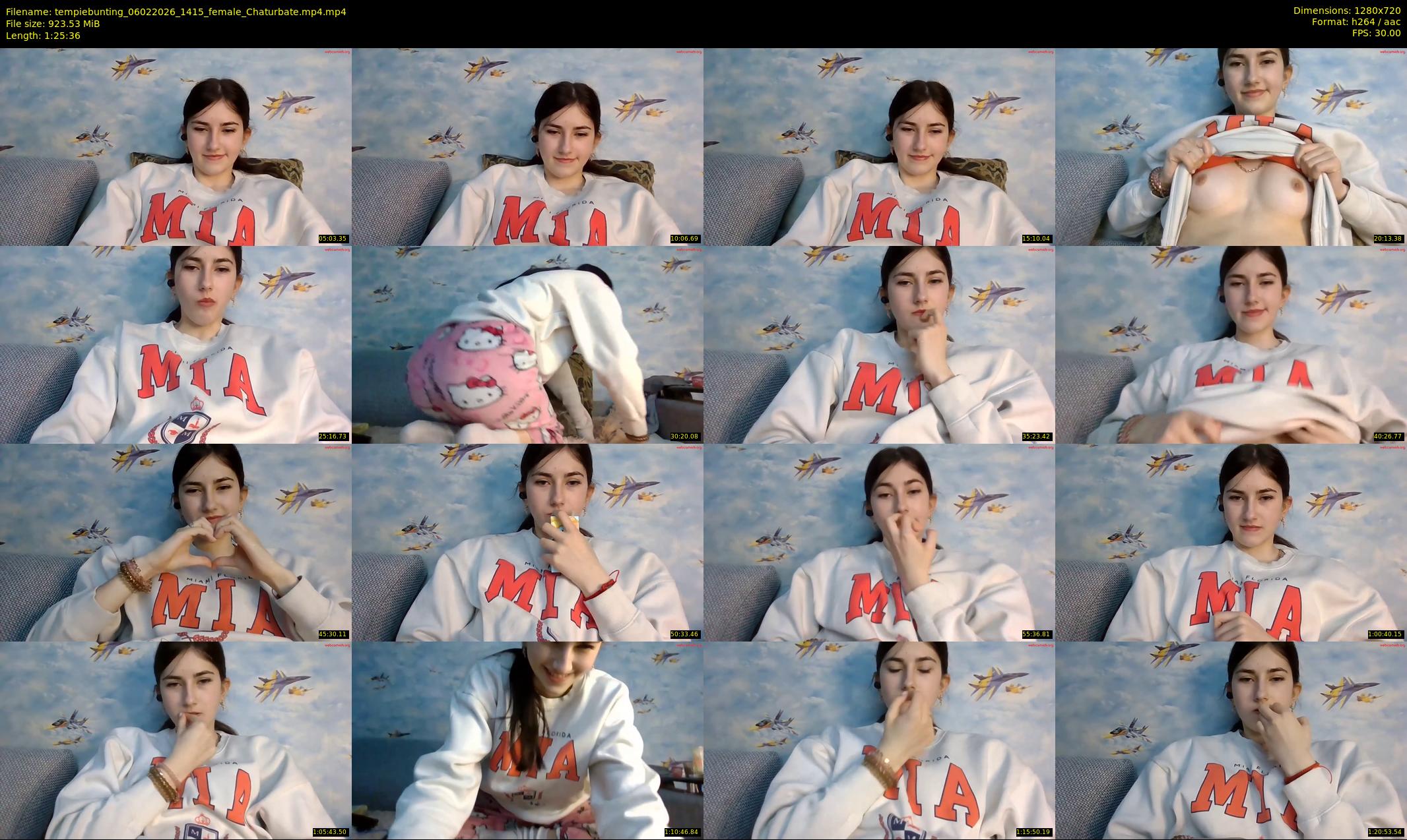 tempiebunting — 86 minute Chaturbate female cam show recording, 720p, Feb 6, 2026