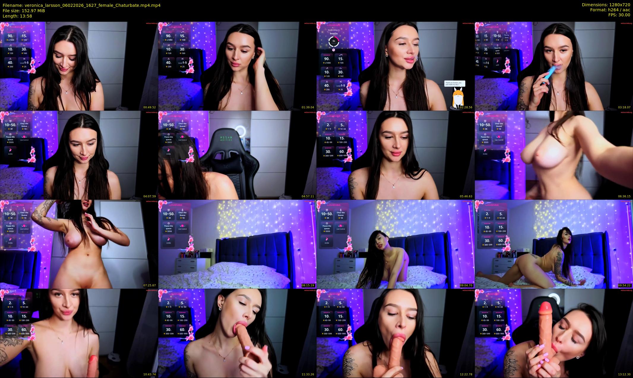 veronica_larsson — 14 minute Chaturbate female cam show recording, 720p, Feb 6, 2026