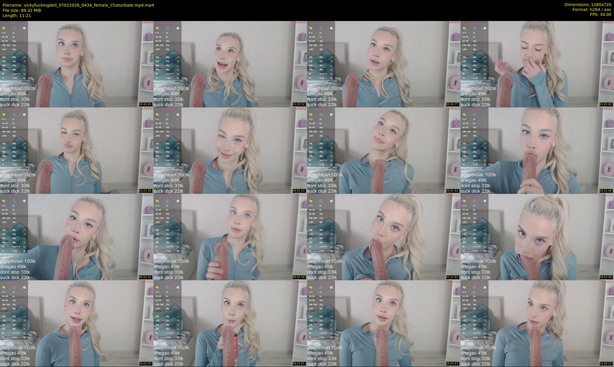 vickyfuckingdoll — 12 minute Chaturbate female cam show recording, 720p, Feb 7, 2026