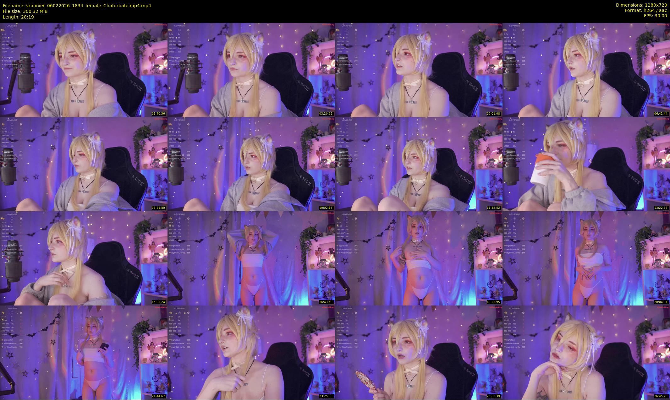 vronnier — 29 minute Chaturbate female cam show recording, 720p, Feb 6, 2026