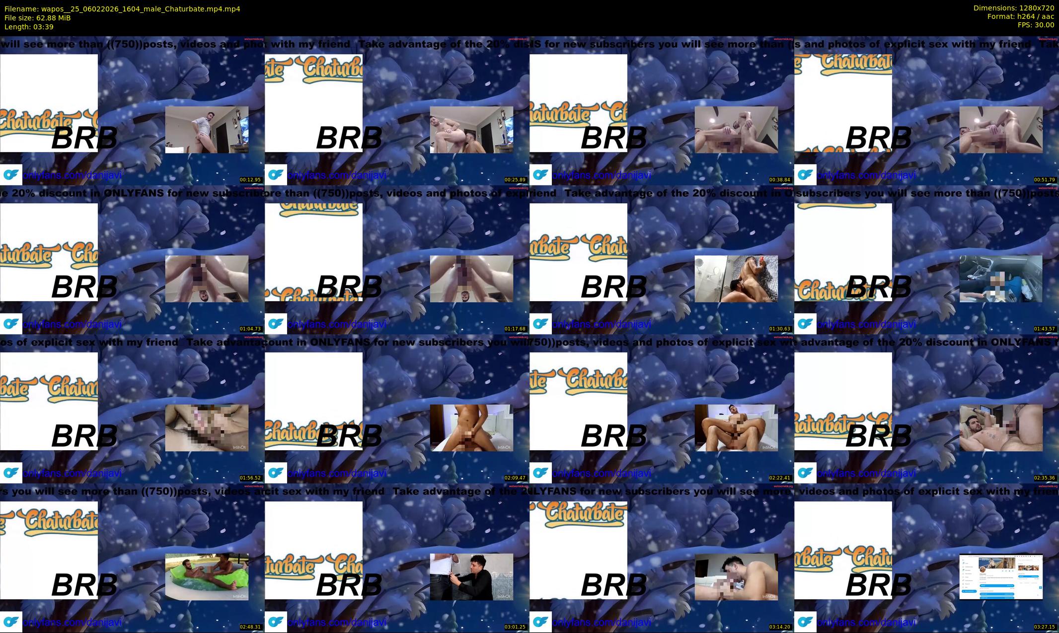 wapos__25 — 4 minute Chaturbate male cam show recording, 720p, Feb 6, 2026