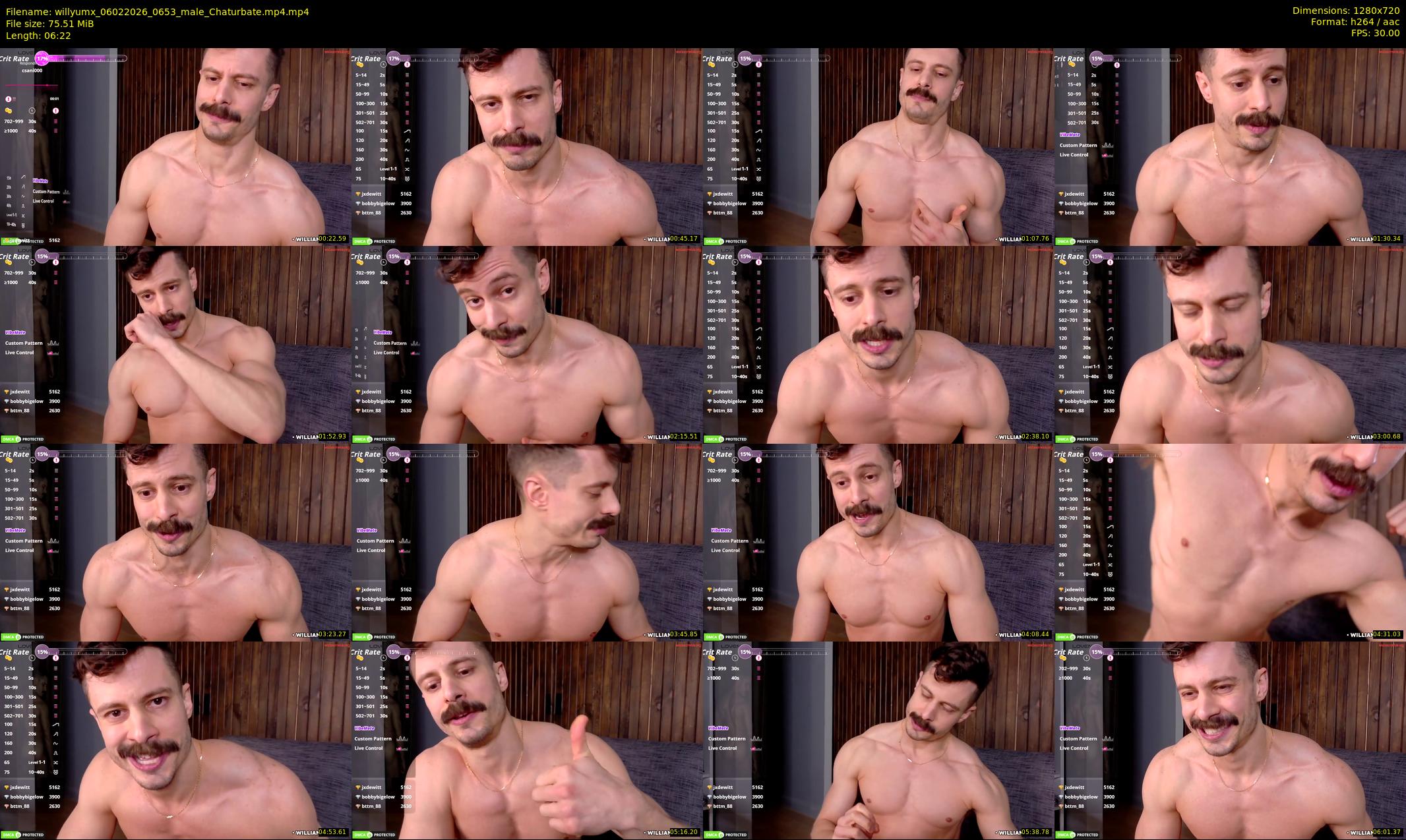 willyumx — 7 minute Chaturbate male cam show recording, 720p, Feb 6, 2026
