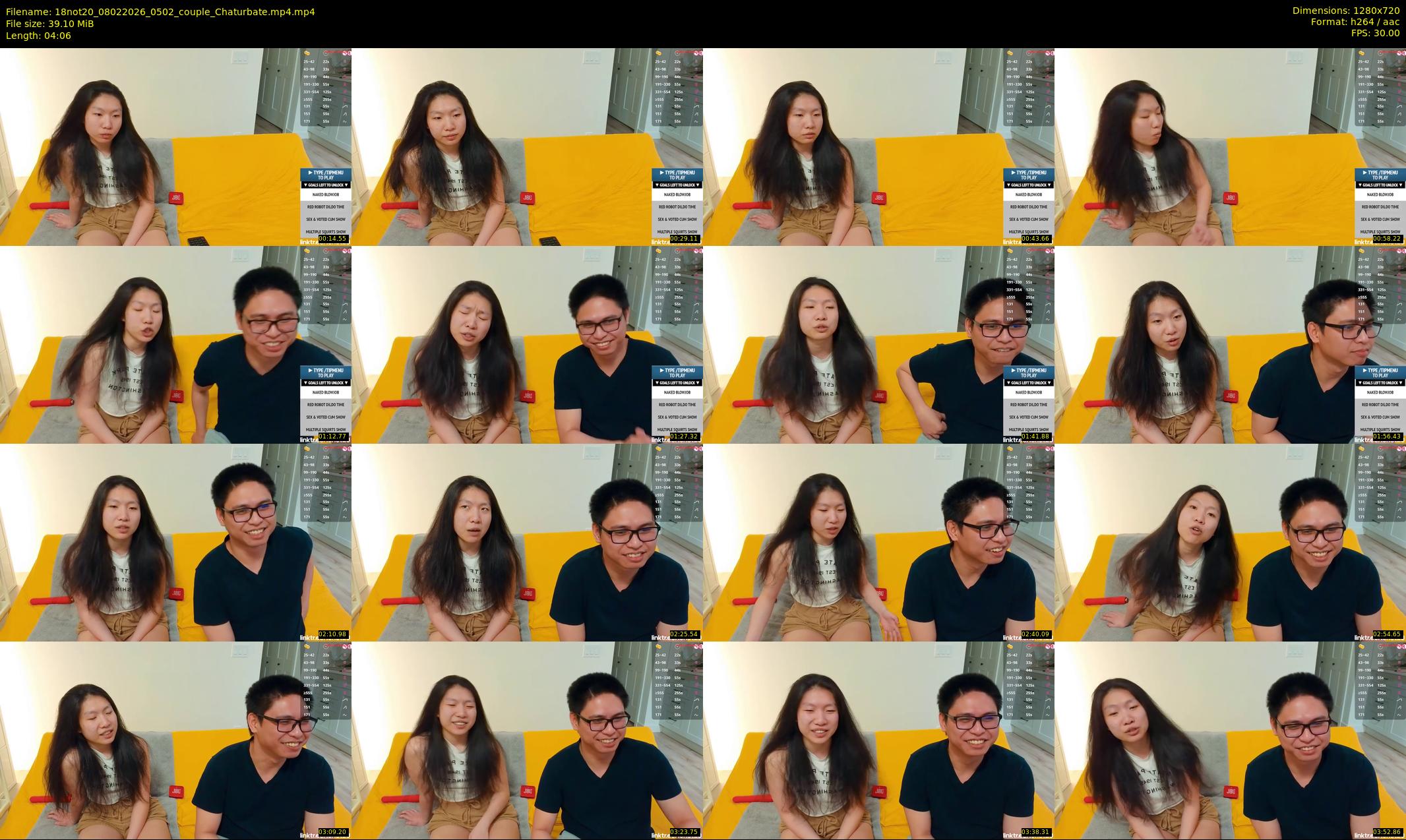 18not20 — 5 minute Chaturbate couple cam show recording, 720p, Feb 8, 2026