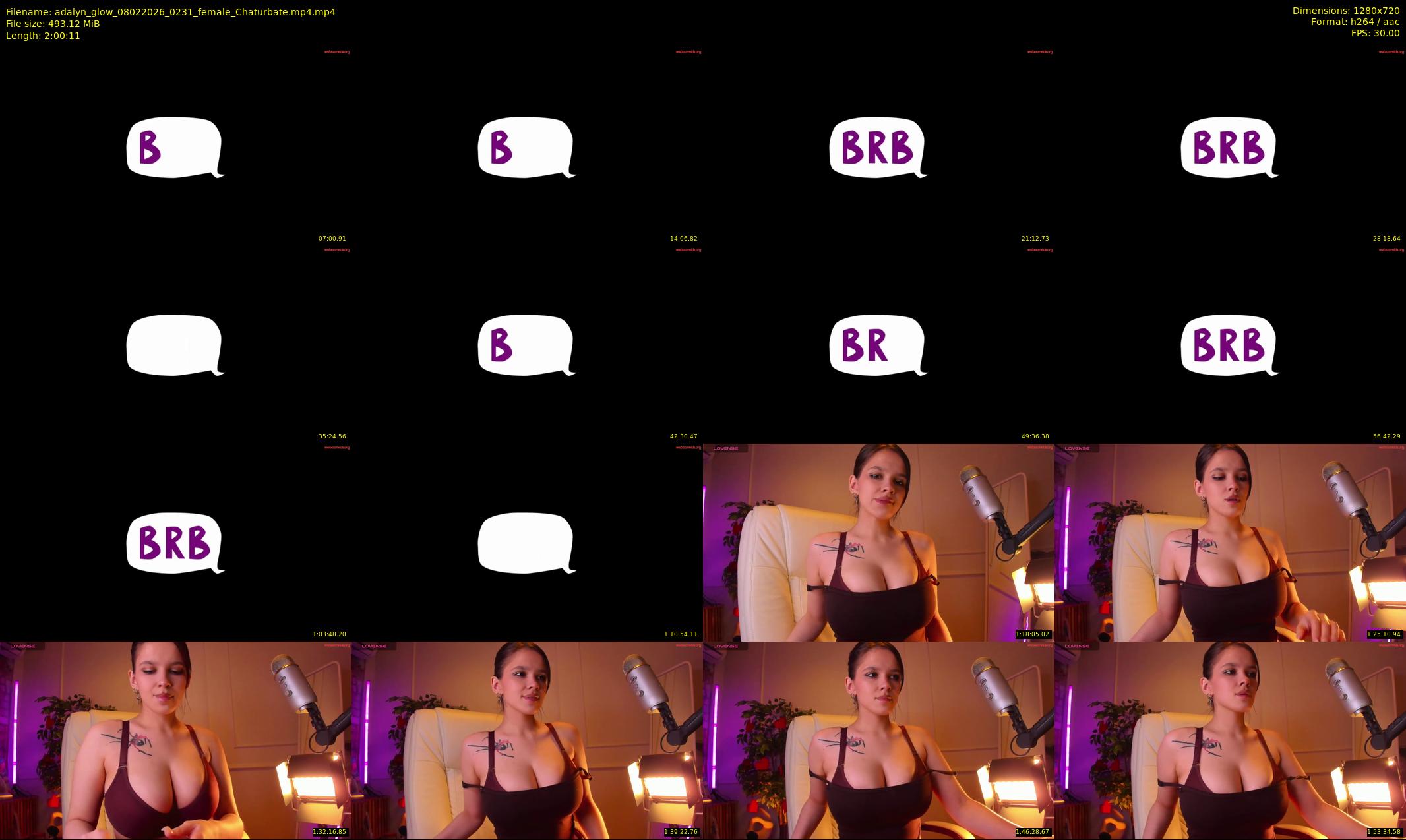 adalyn_glow — 121 minute Chaturbate female cam show recording, 720p, Feb 8, 2026