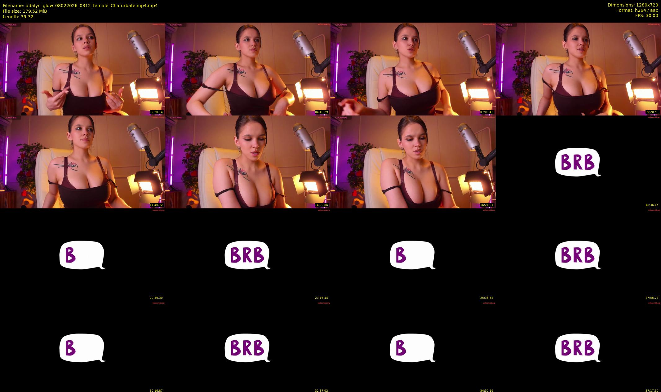 adalyn_glow — 40 minute Chaturbate female cam show recording, 720p, Feb 8, 2026