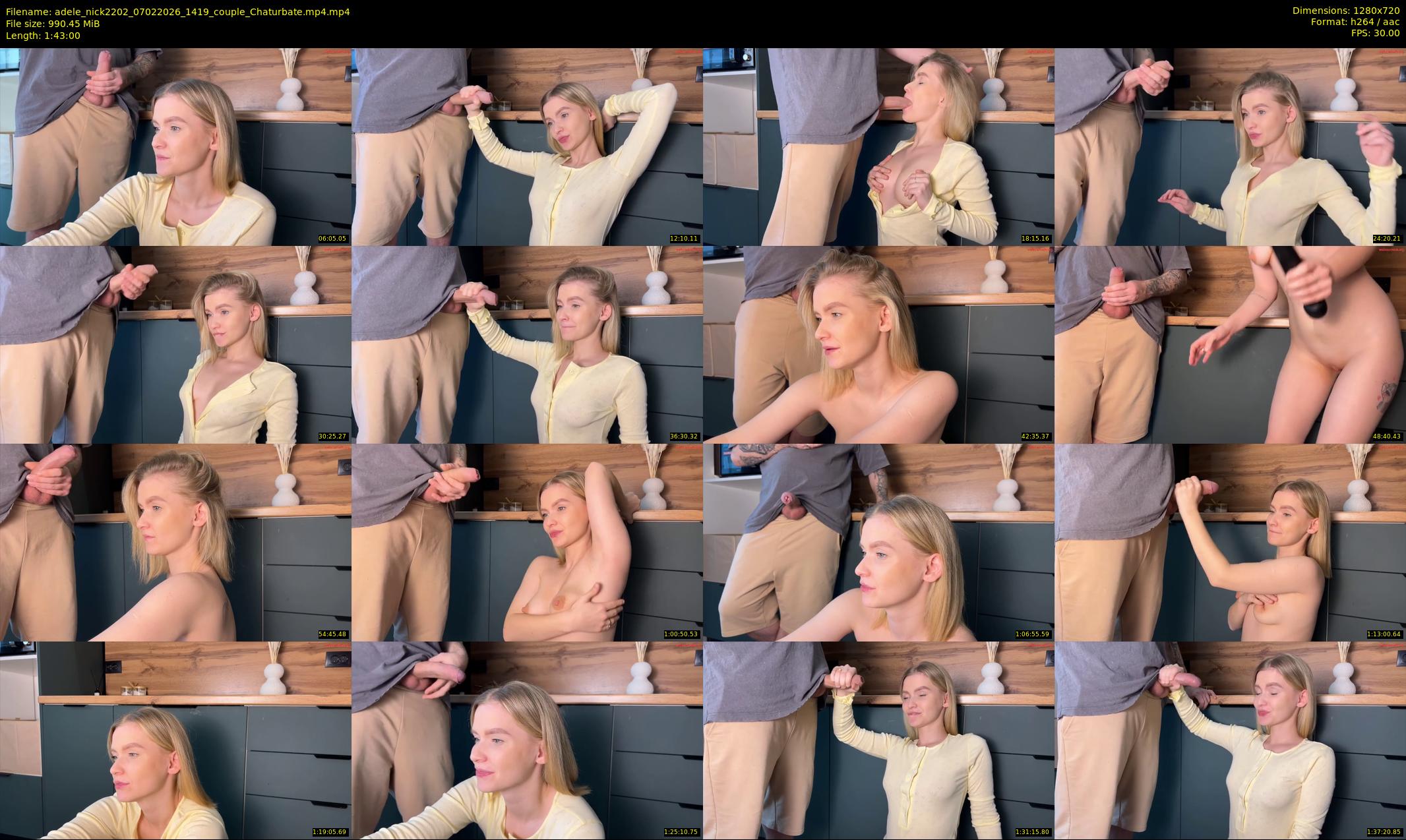adele_nick2202 — 103 minute Chaturbate couple cam show recording, 720p, Feb 7, 2026