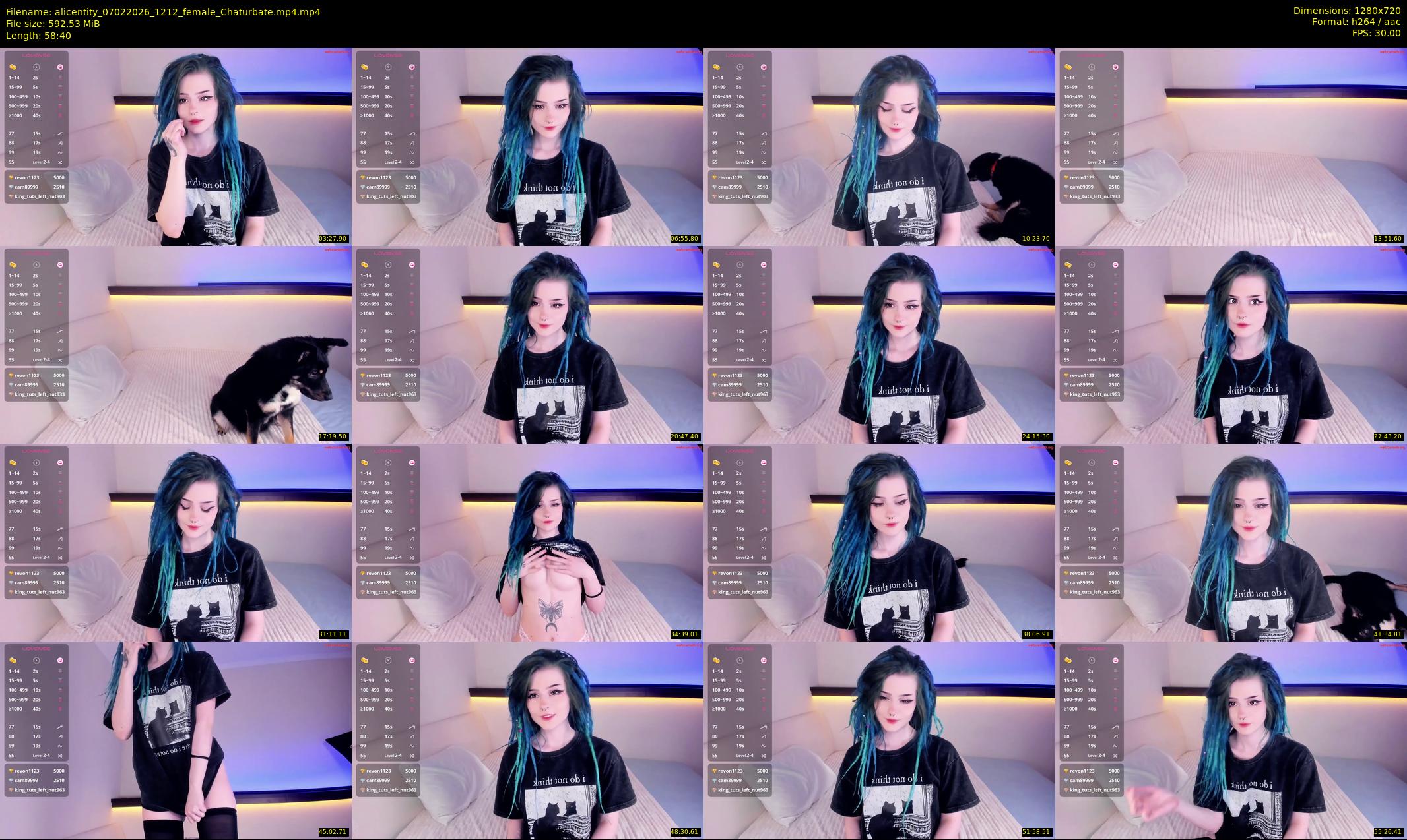 alicentity — 59 minute Chaturbate female cam show recording, 720p, Feb 7, 2026
