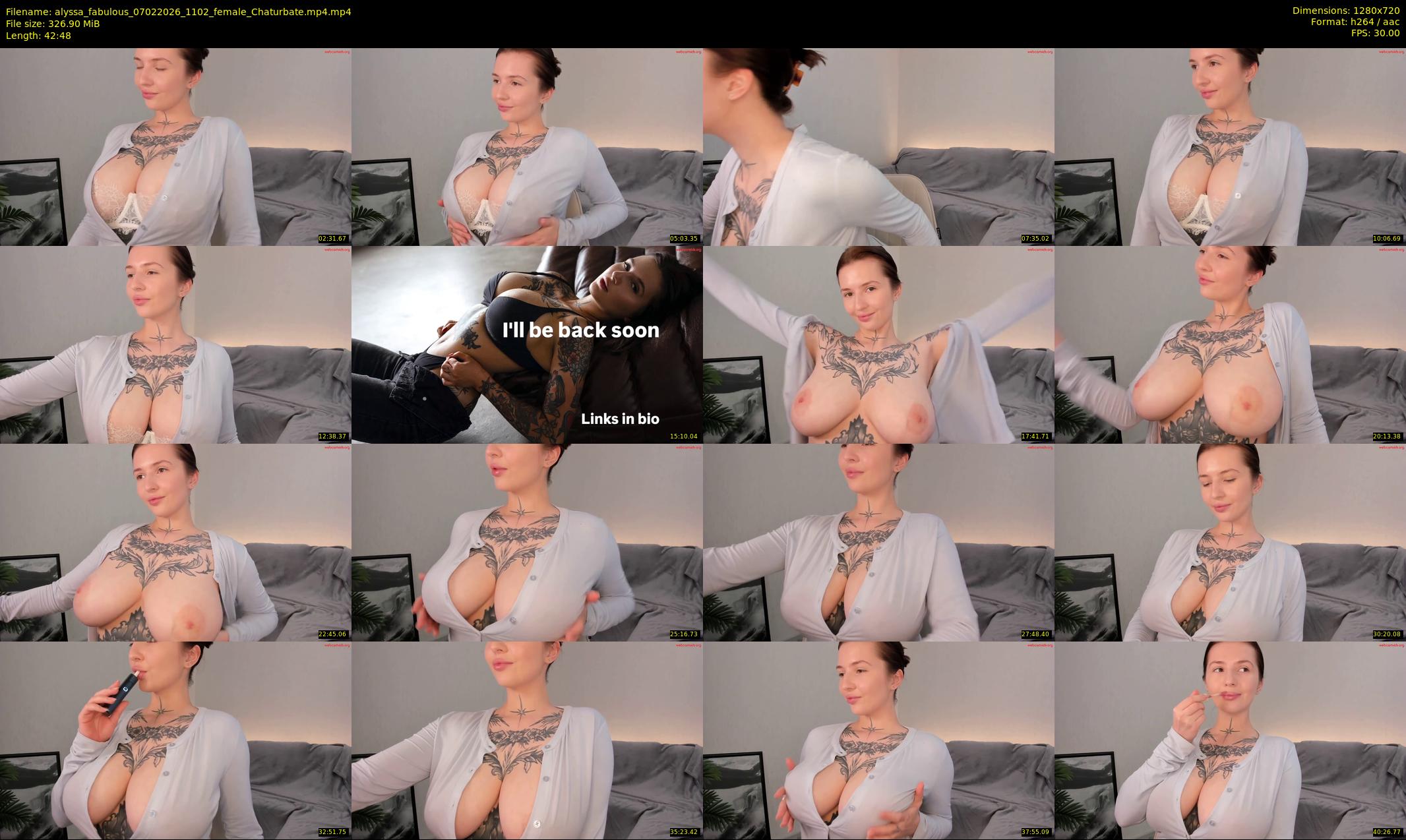 alyssa_fabulous — 43 minute Chaturbate female cam show recording, 720p, Feb 7, 2026