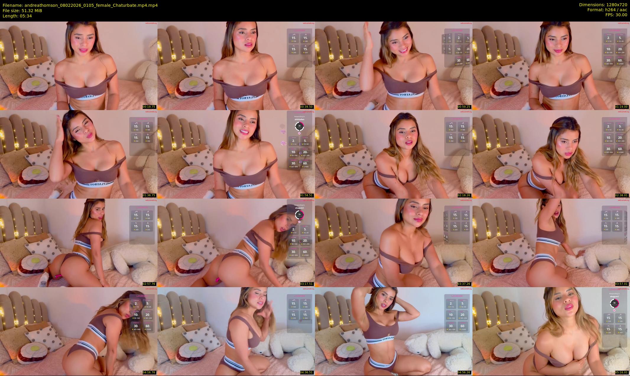 andreathomson — 6 minute Chaturbate female cam show recording, 720p, Feb 8, 2026