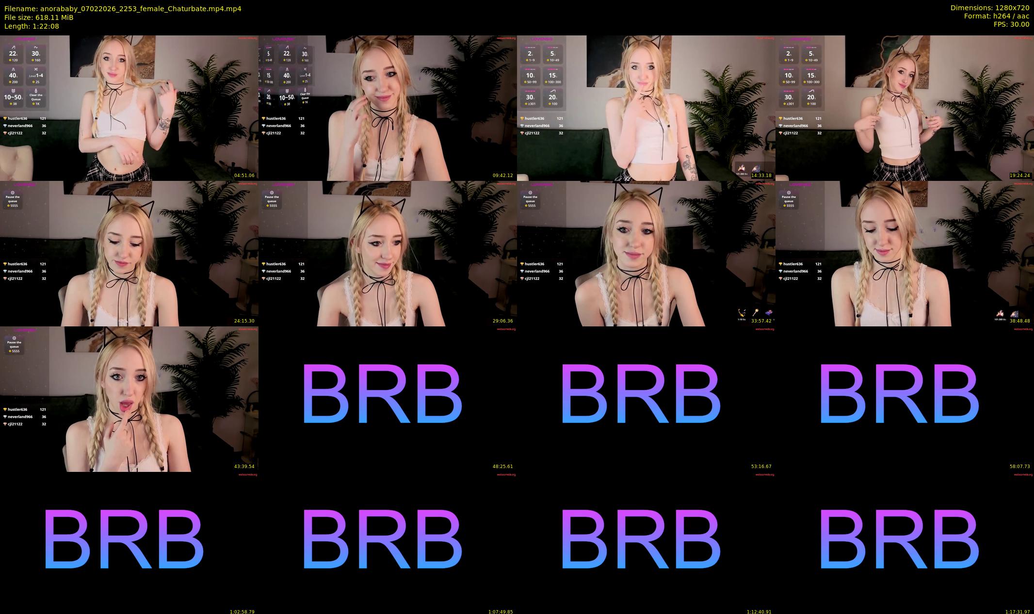 anorababy — 83 minute Chaturbate female cam show recording, 720p, Feb 7, 2026
