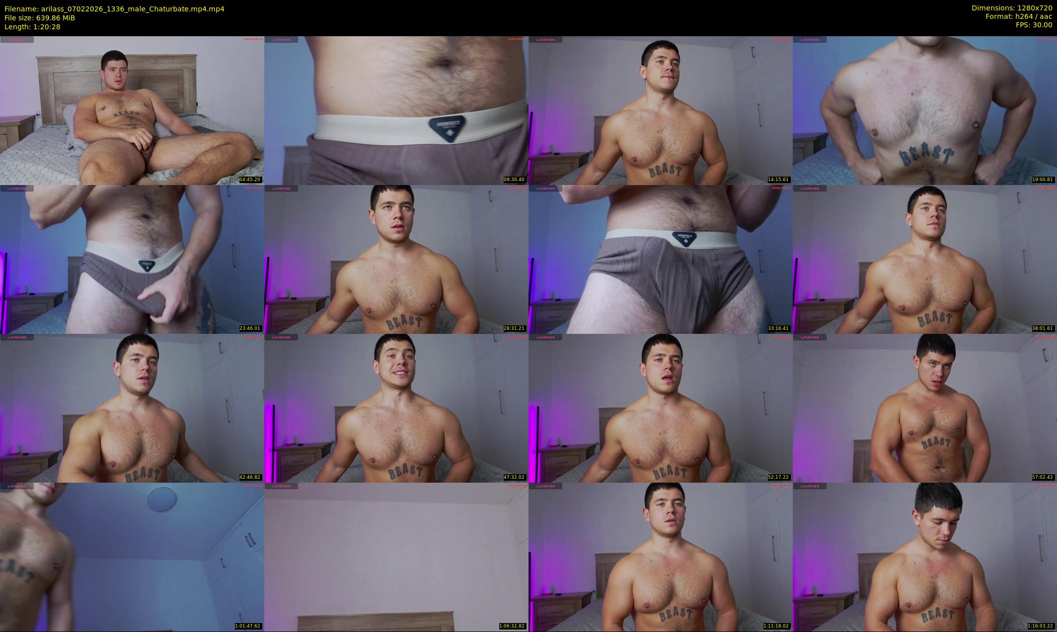 arilass — 81 minute Chaturbate male cam show recording, 720p, Feb 7, 2026