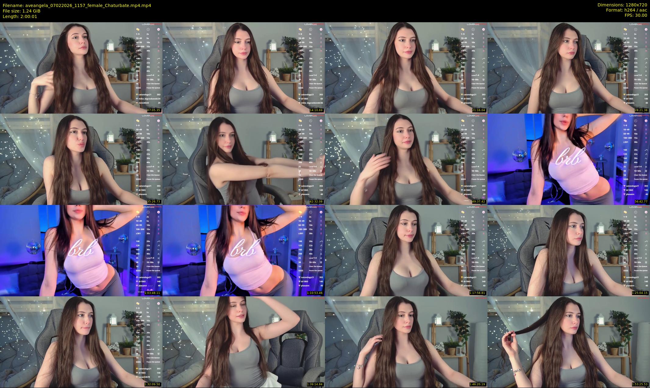 aveangela — 121 minute Chaturbate couple cam show recording, 720p, Feb 7, 2026