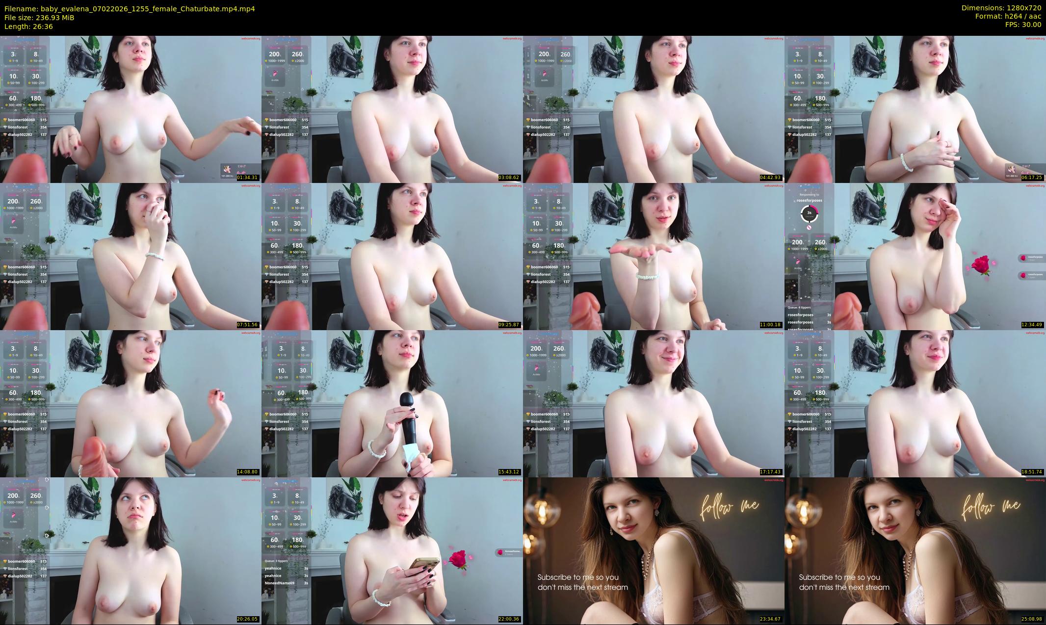 baby_evalena — 27 minute Chaturbate female cam show recording, 720p, Feb 7, 2026