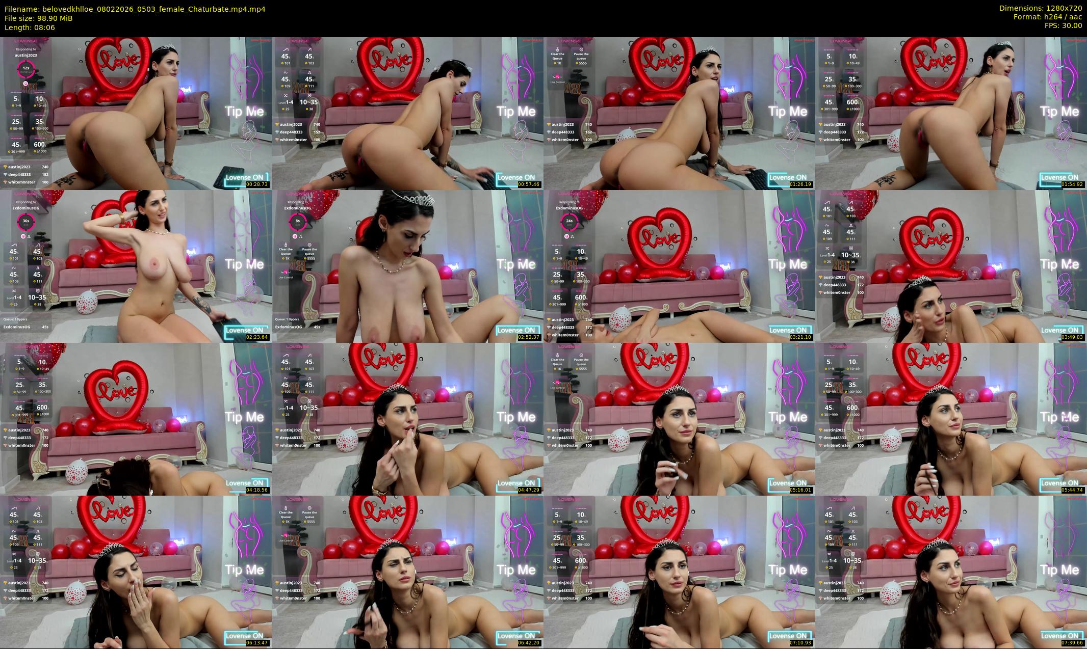 belovedkhlloe — 9 minute Chaturbate female cam show recording, 720p, Feb 8, 2026