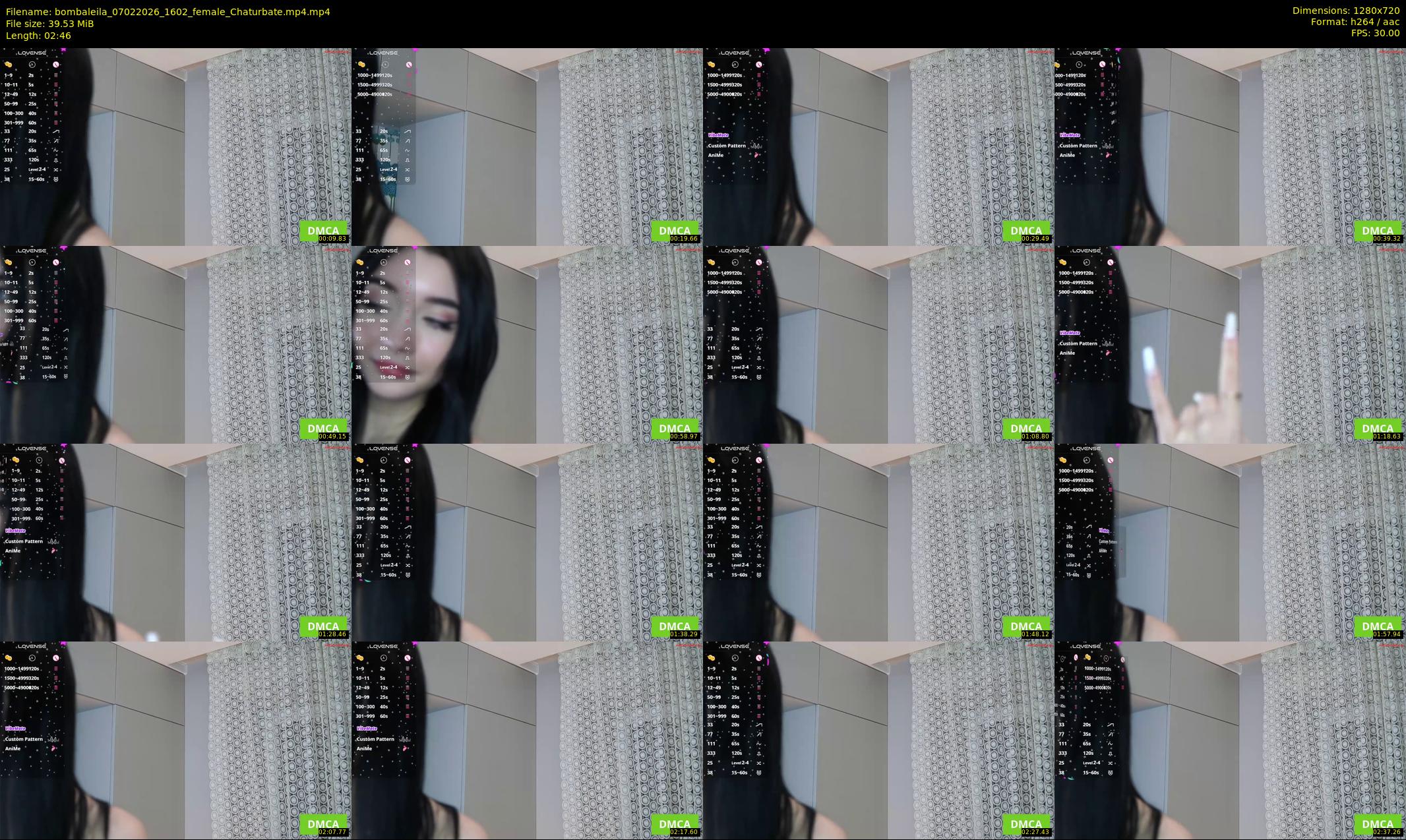 bombaleila — 3 minute Chaturbate female cam show recording, 720p, Feb 7, 2026
