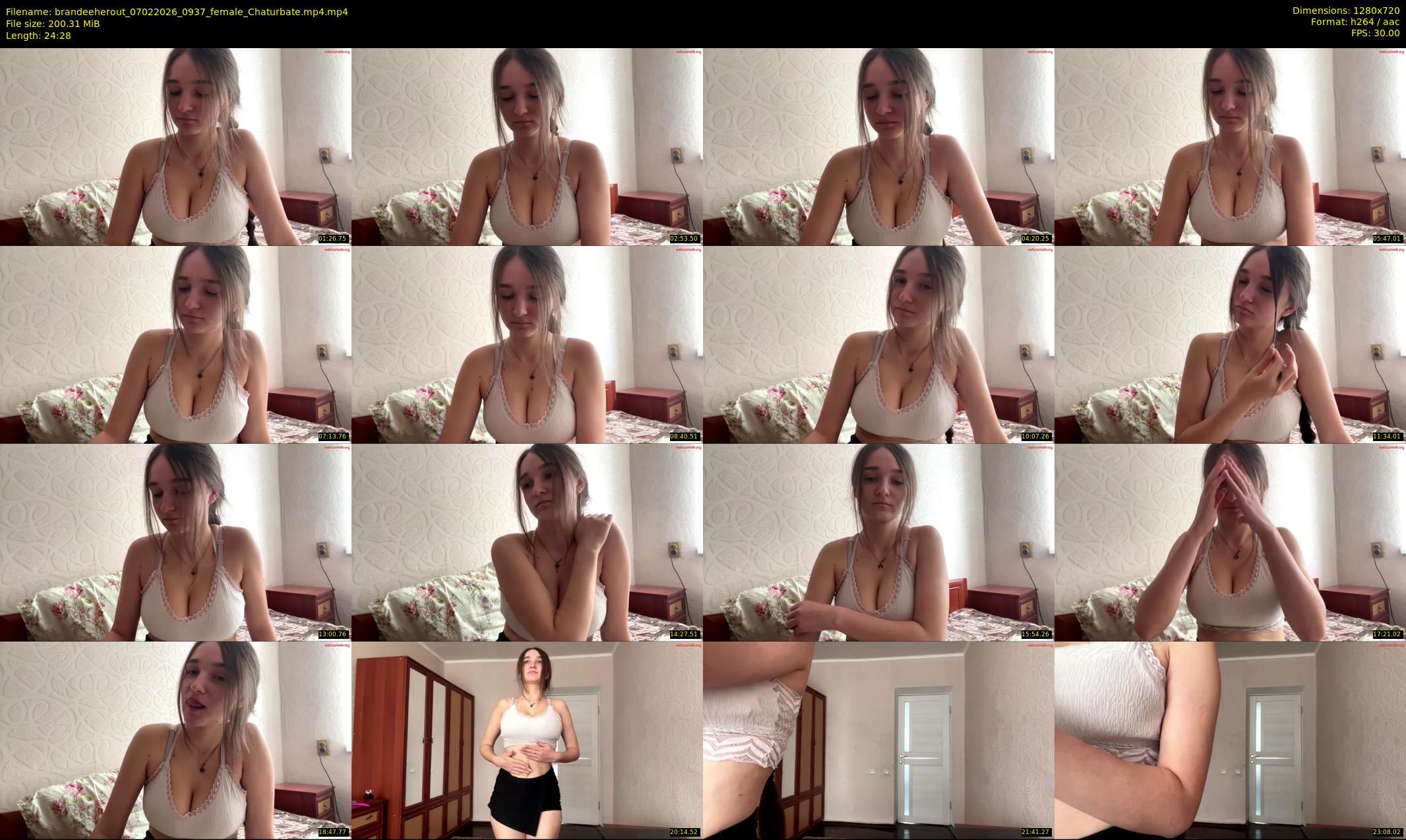 brandeeherout — 25 minute Chaturbate female cam show recording, 720p, Feb 7, 2026