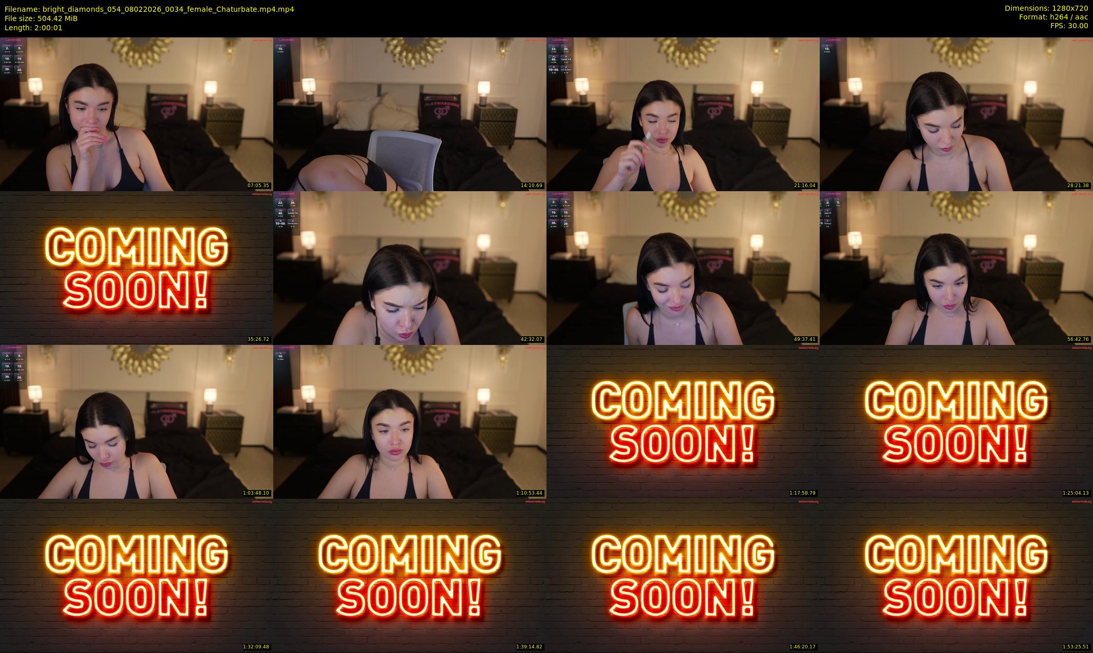 bright_diamonds_054 — 121 minute Chaturbate couple cam show recording, 720p, Feb 8, 2026