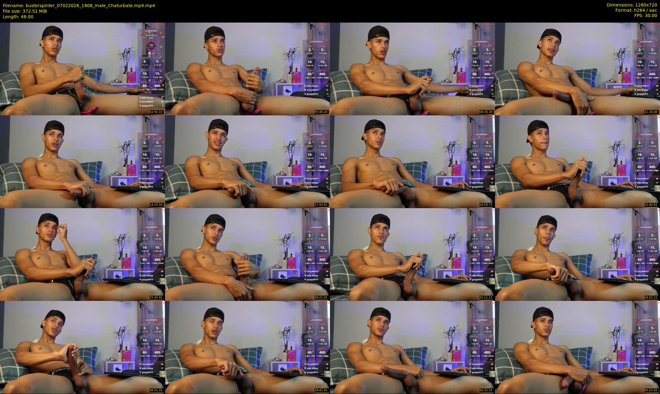 busterspinter — 48 minute Chaturbate male cam show recording, 720p, Feb 7, 2026
