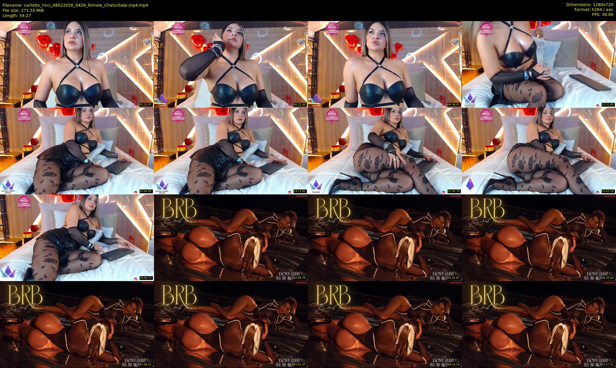 carlotta_ricci — 55 minute Chaturbate female cam show recording, 720p, Feb 8, 2026