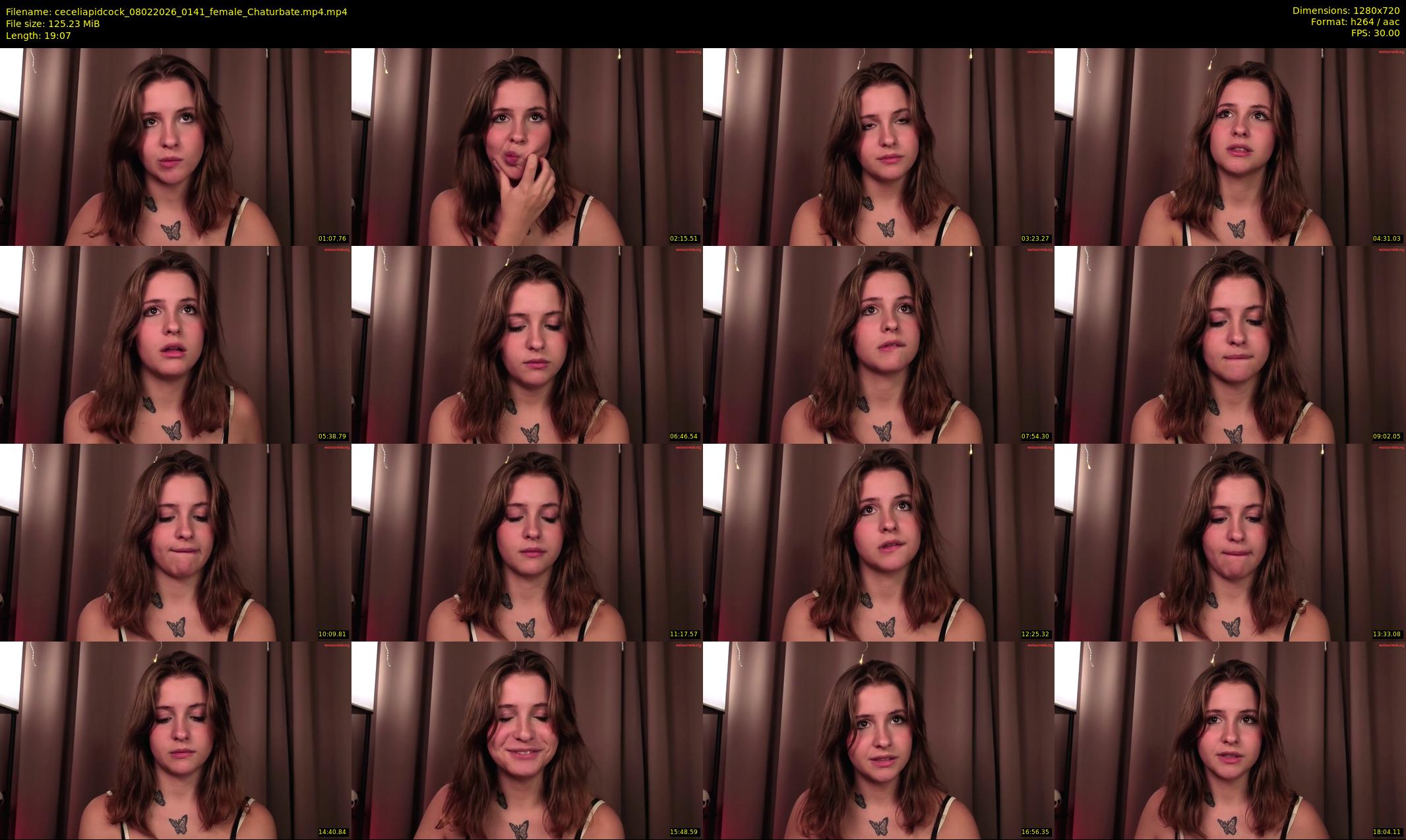 ceceliapidcock — 20 minute Chaturbate female cam show recording, 720p, Feb 8, 2026