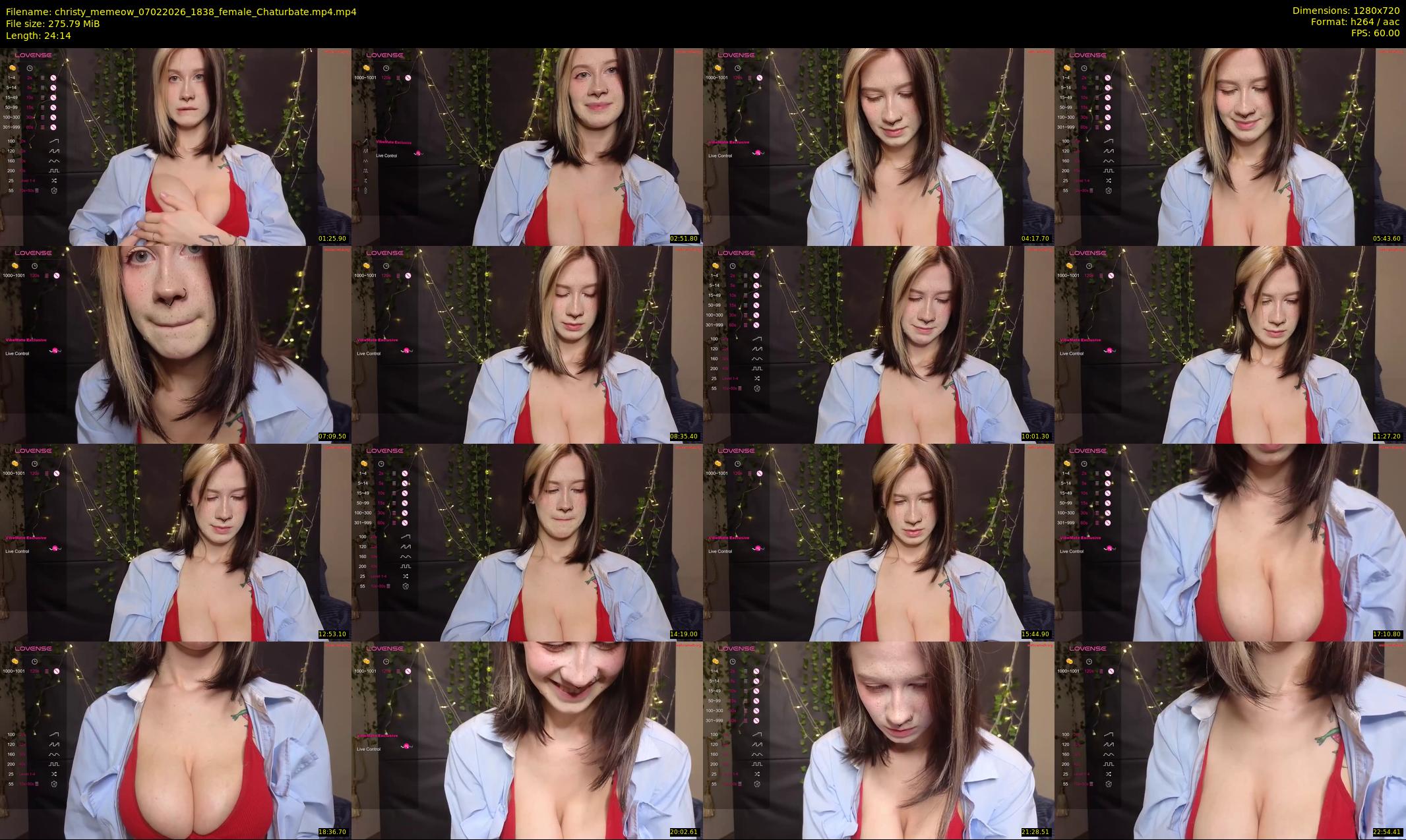 christy_memeow — 25 minute Chaturbate female cam show recording, 720p, Feb 7, 2026