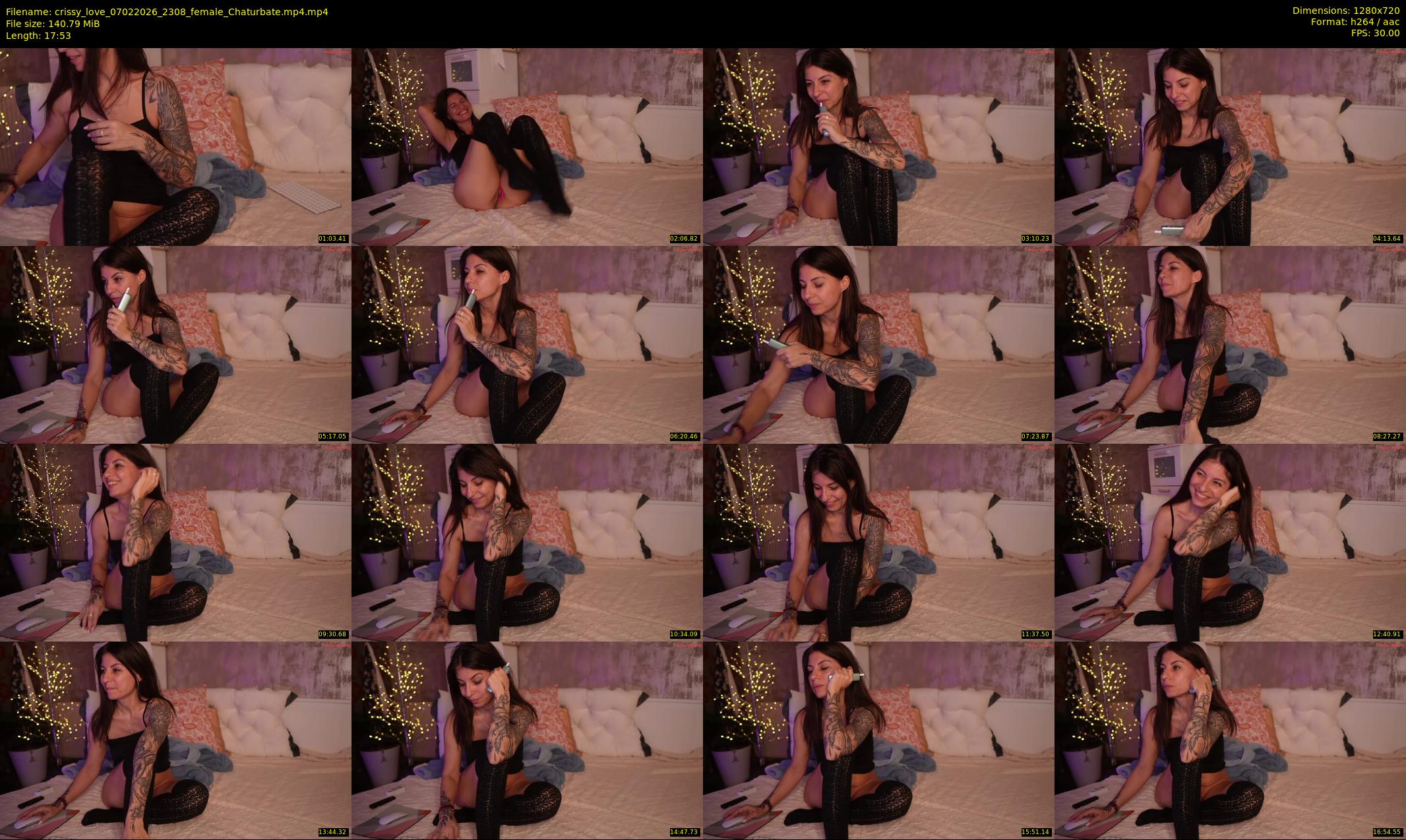 crissy_love — 18 minute Chaturbate female cam show recording, 720p, Feb 7, 2026