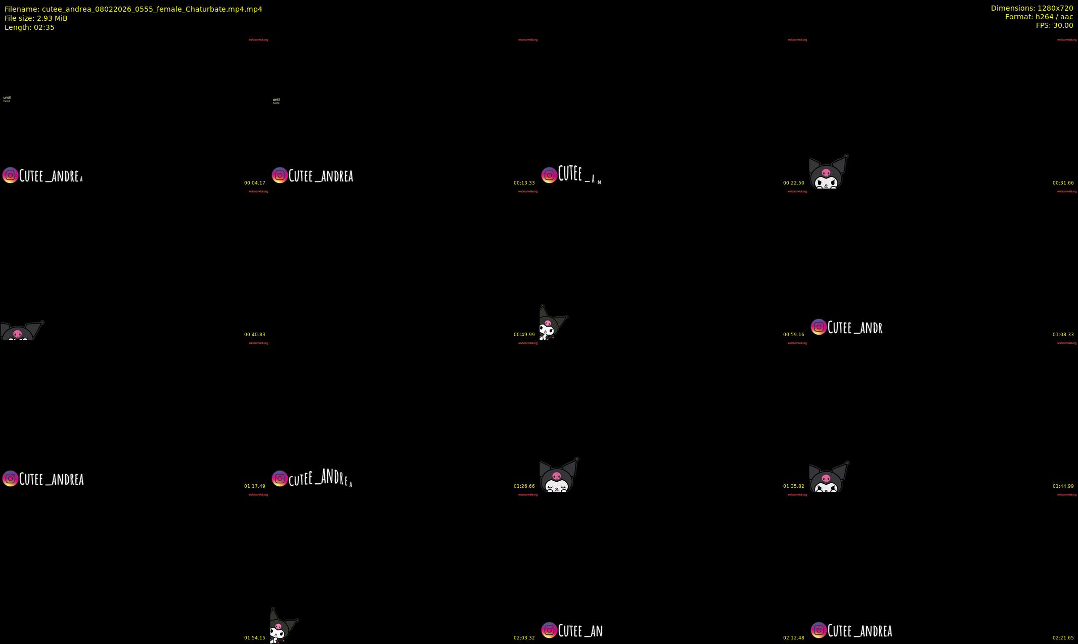 cutee_andrea — 3 minute Chaturbate female cam show recording, 720p, Feb 8, 2026