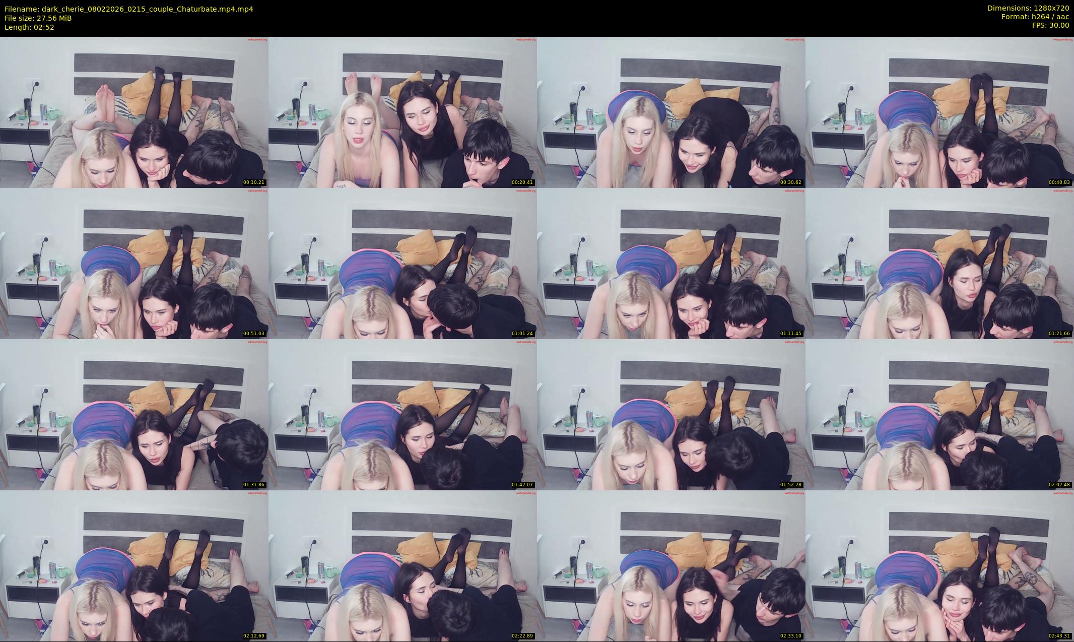 dark_cherie — 3 minute Chaturbate couple cam show recording, 720p, Feb 8, 2026