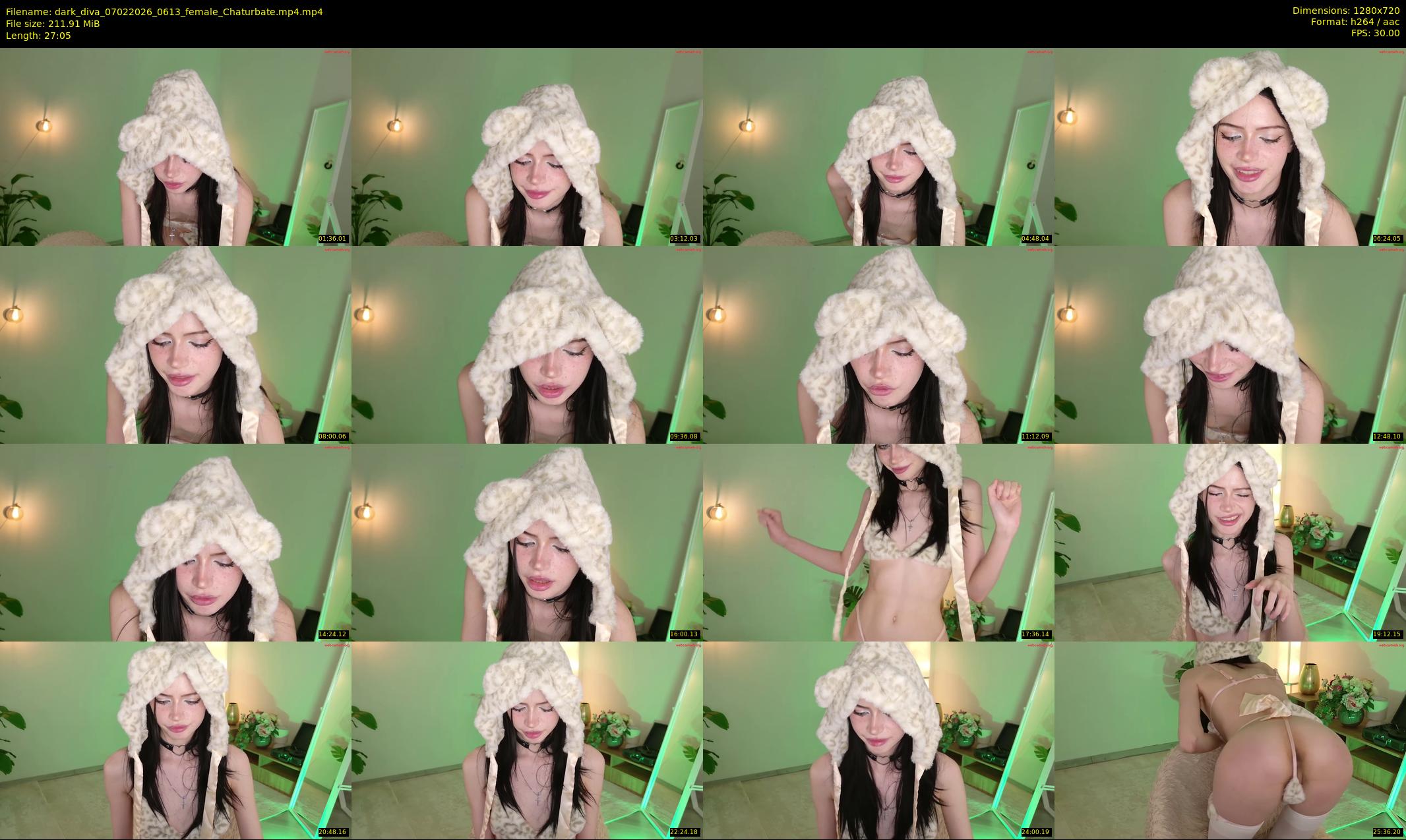 dark_diva — 28 minute Chaturbate female cam show recording, 720p, Feb 7, 2026