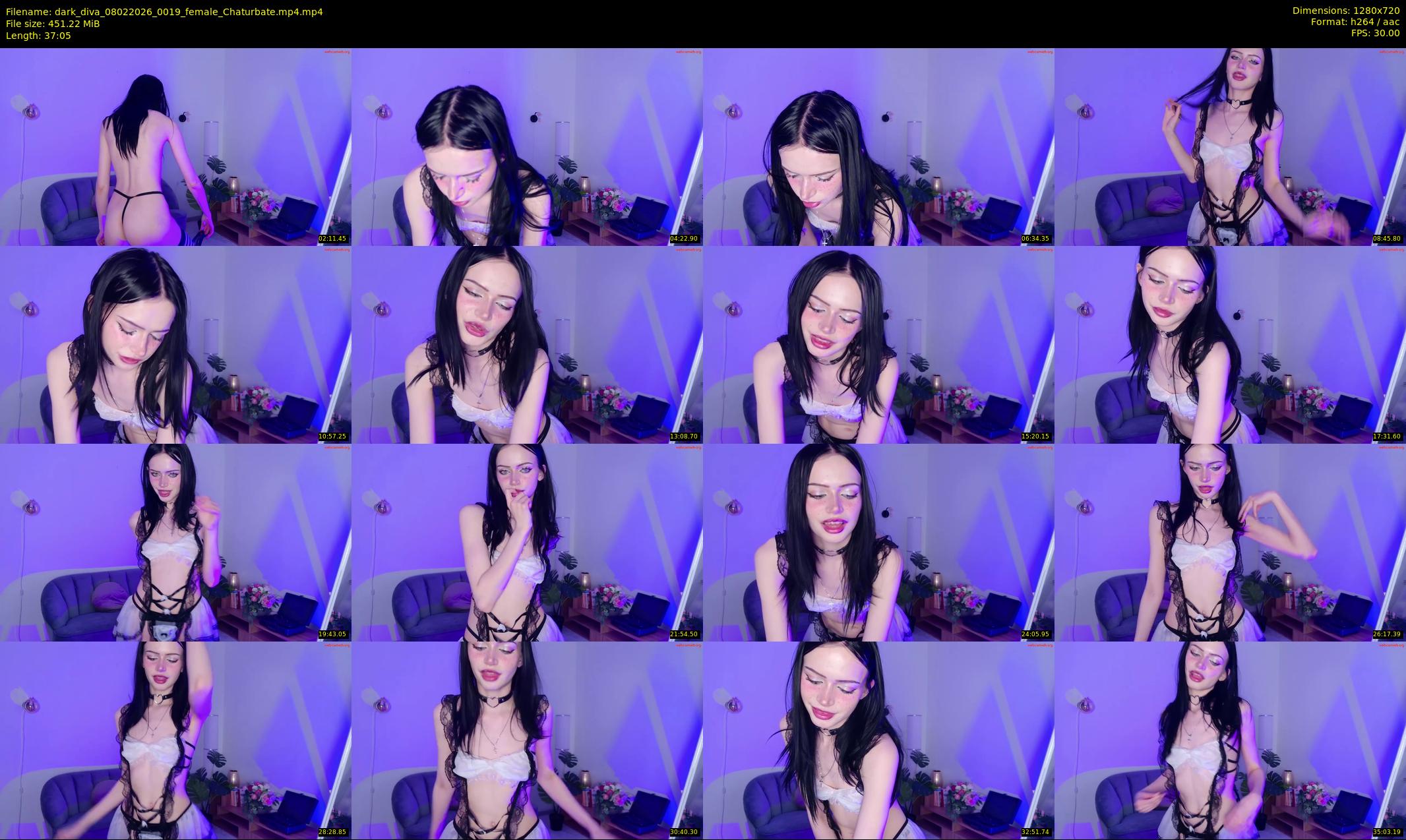 dark_diva — 38 minute Chaturbate female cam show recording, 720p, Feb 8, 2026