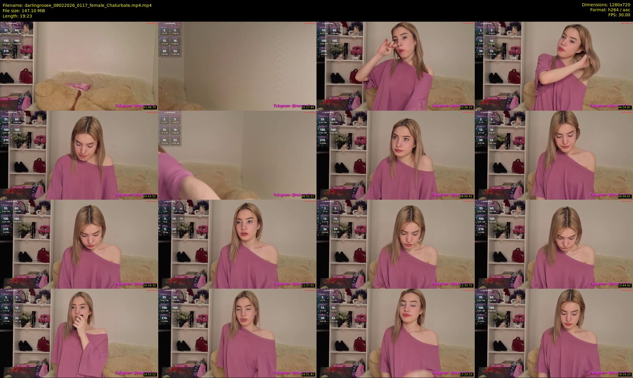 darlingrosee — 20 minute Chaturbate female cam show recording, 720p, Feb 8, 2026
