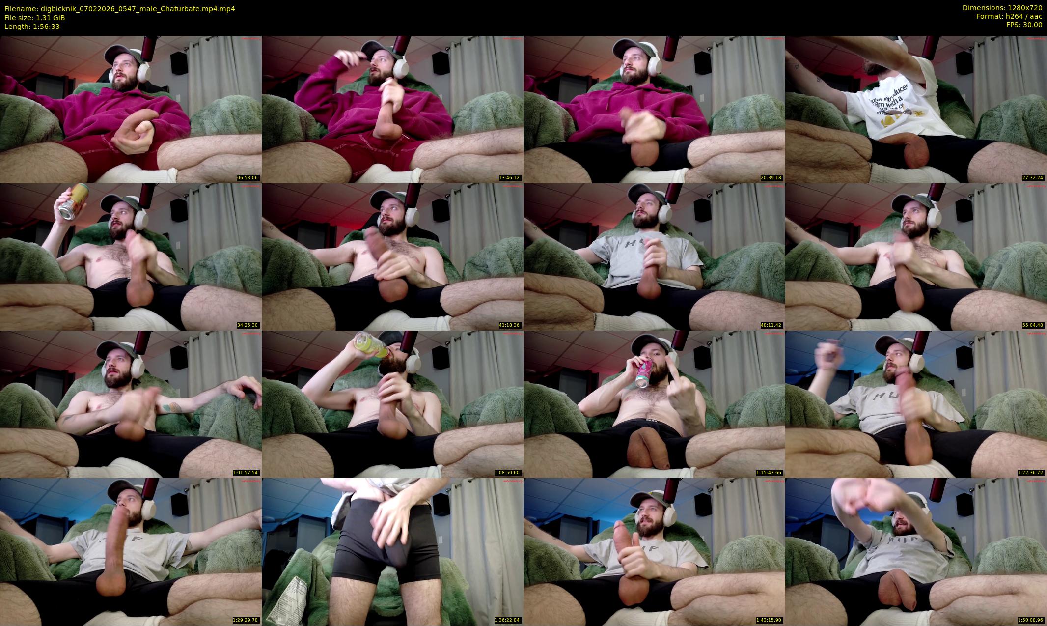 digbicknik — 117 minute Chaturbate male cam show recording, 720p, Feb 7, 2026