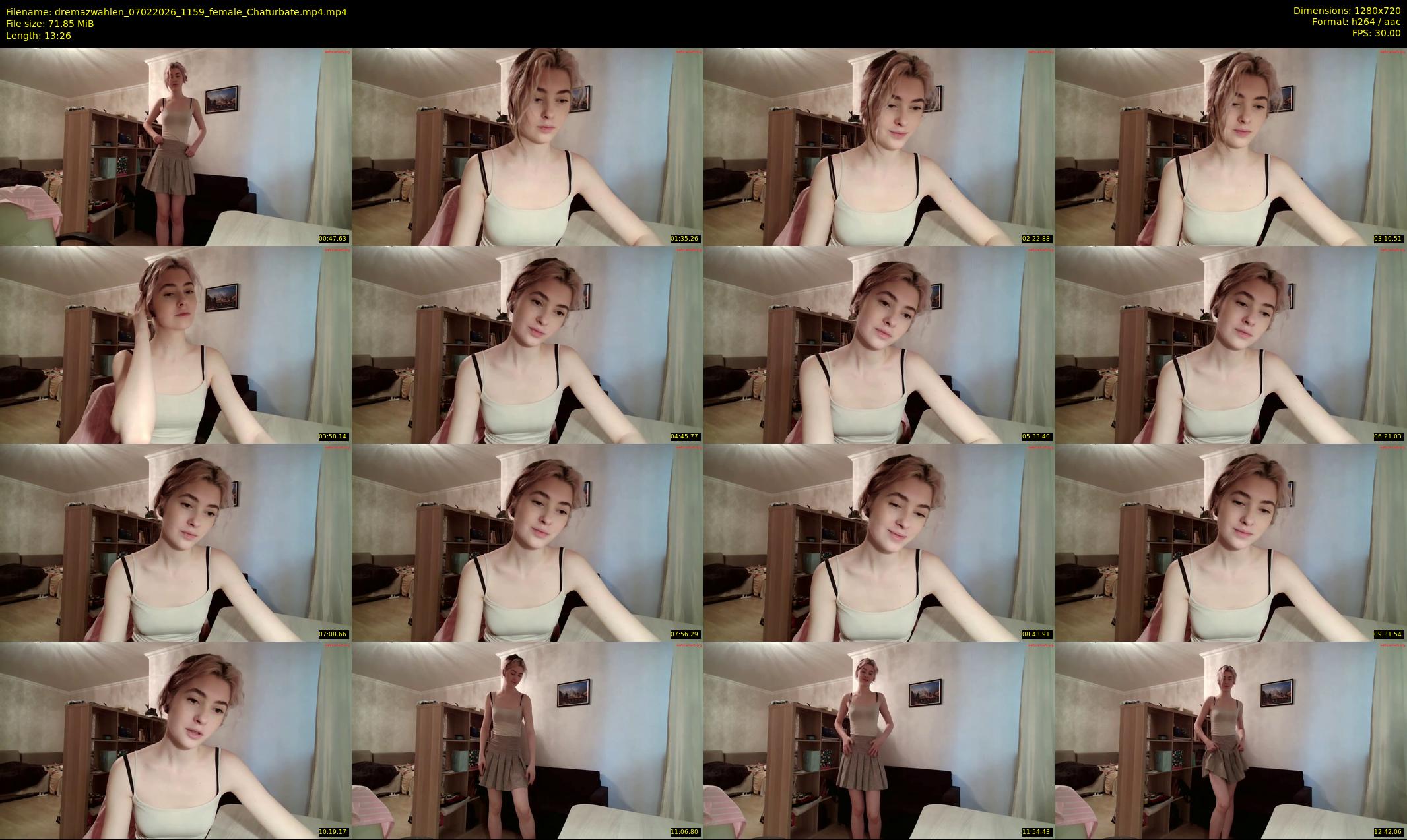 dremazwahlen — 14 minute Chaturbate female cam show recording, 720p, Feb 7, 2026