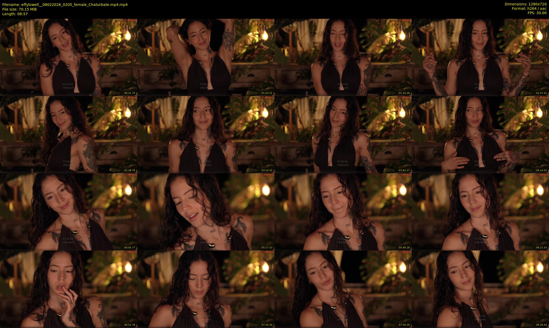 effylowell_ — 9 minute Chaturbate female cam show recording, 720p, Feb 8, 2026