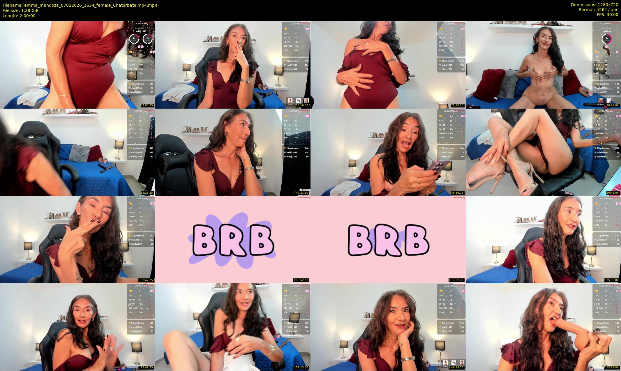 emma_mendoza — 120 minute Chaturbate female cam show recording, 720p, Feb 7, 2026