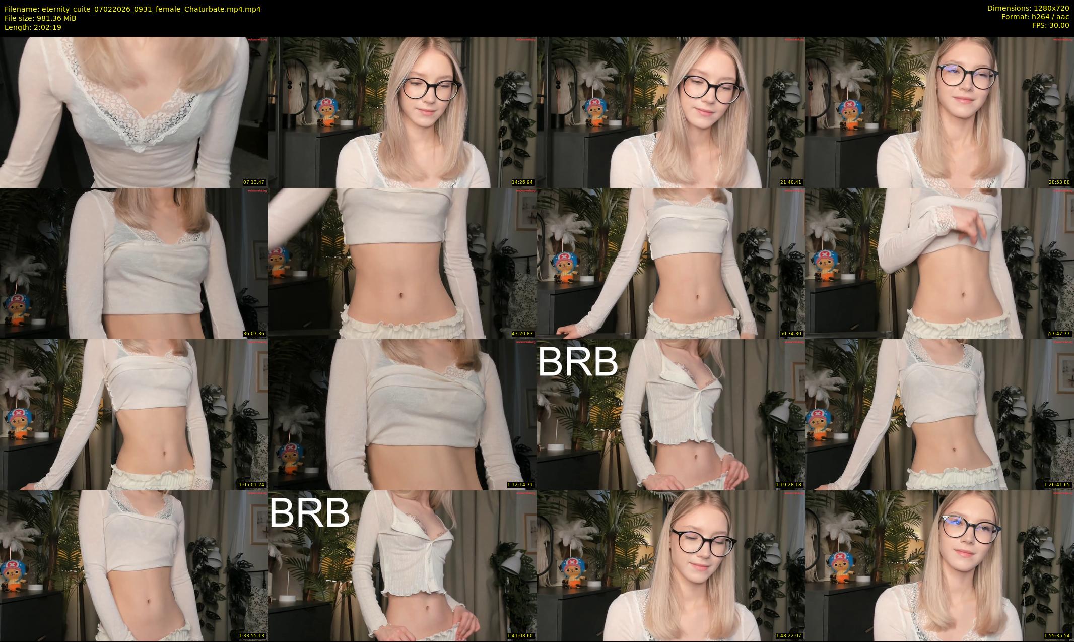 eternity_cuite — 123 minute Chaturbate female cam show recording, 720p, Feb 7, 2026