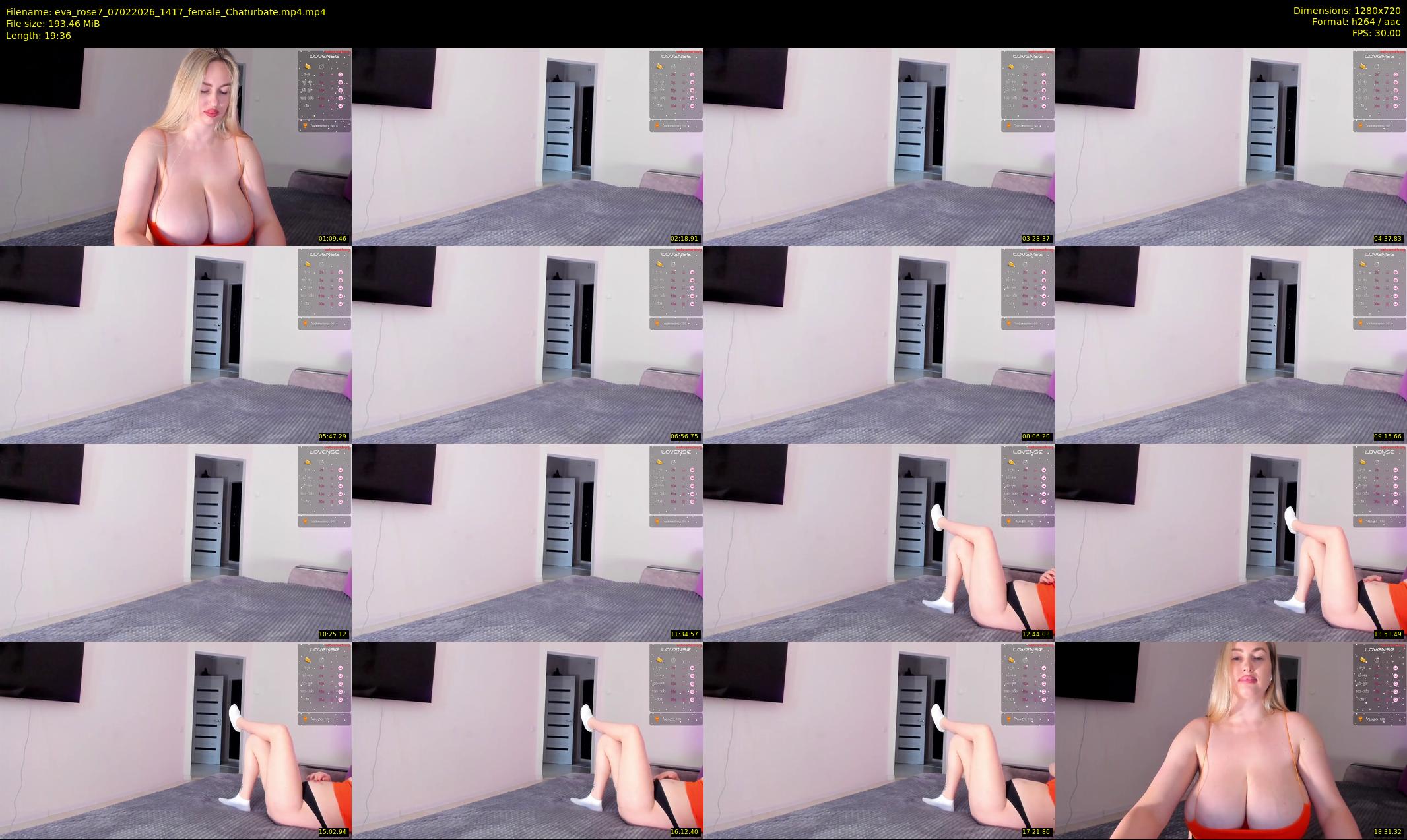 eva_rose7 — 20 minute Chaturbate female cam show recording, 720p, Feb 7, 2026