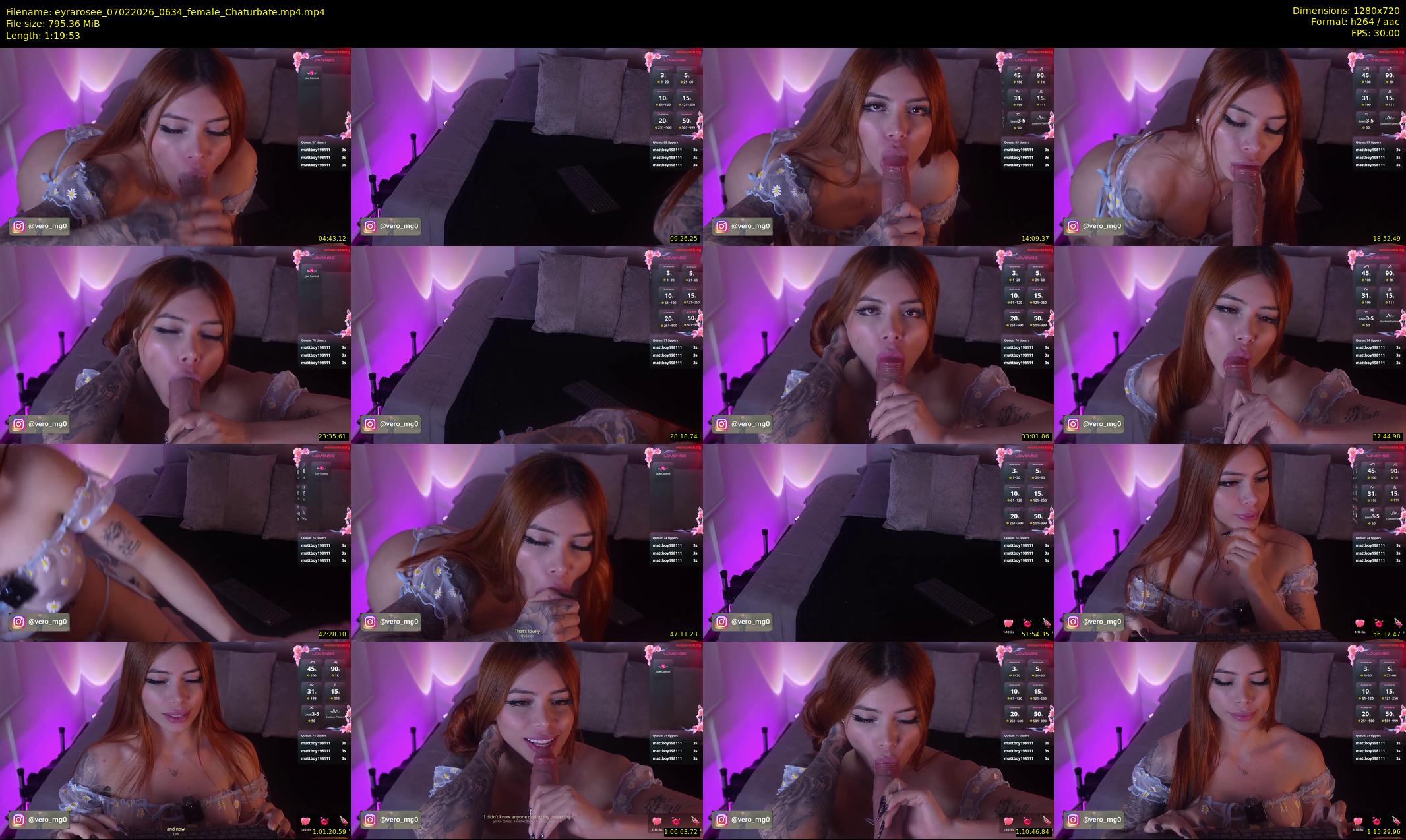 eyrarosee — 80 minute Chaturbate female cam show recording, 720p, Feb 7, 2026