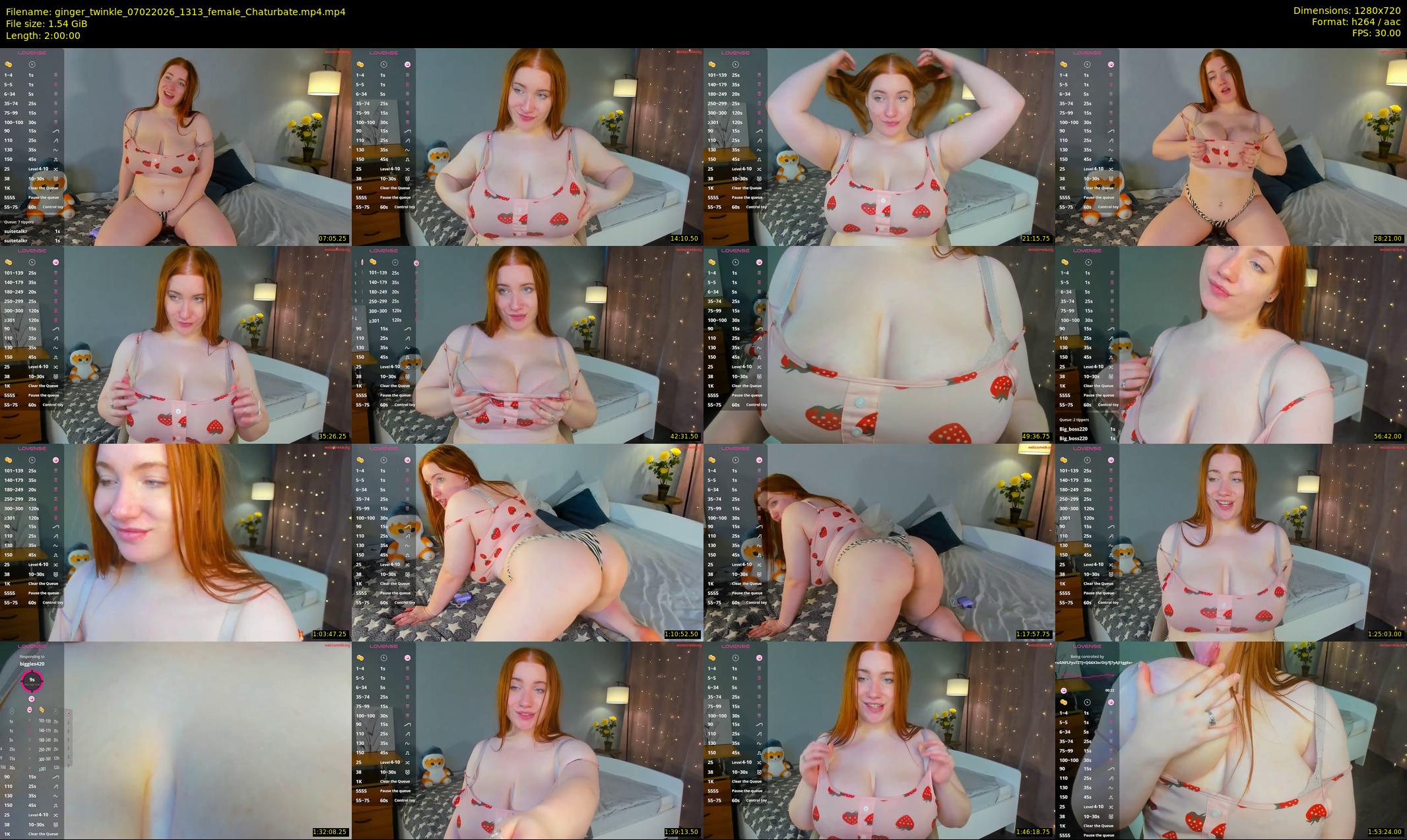 ginger_twinkle — 120 minute Chaturbate female cam show recording, 720p, Feb 7, 2026