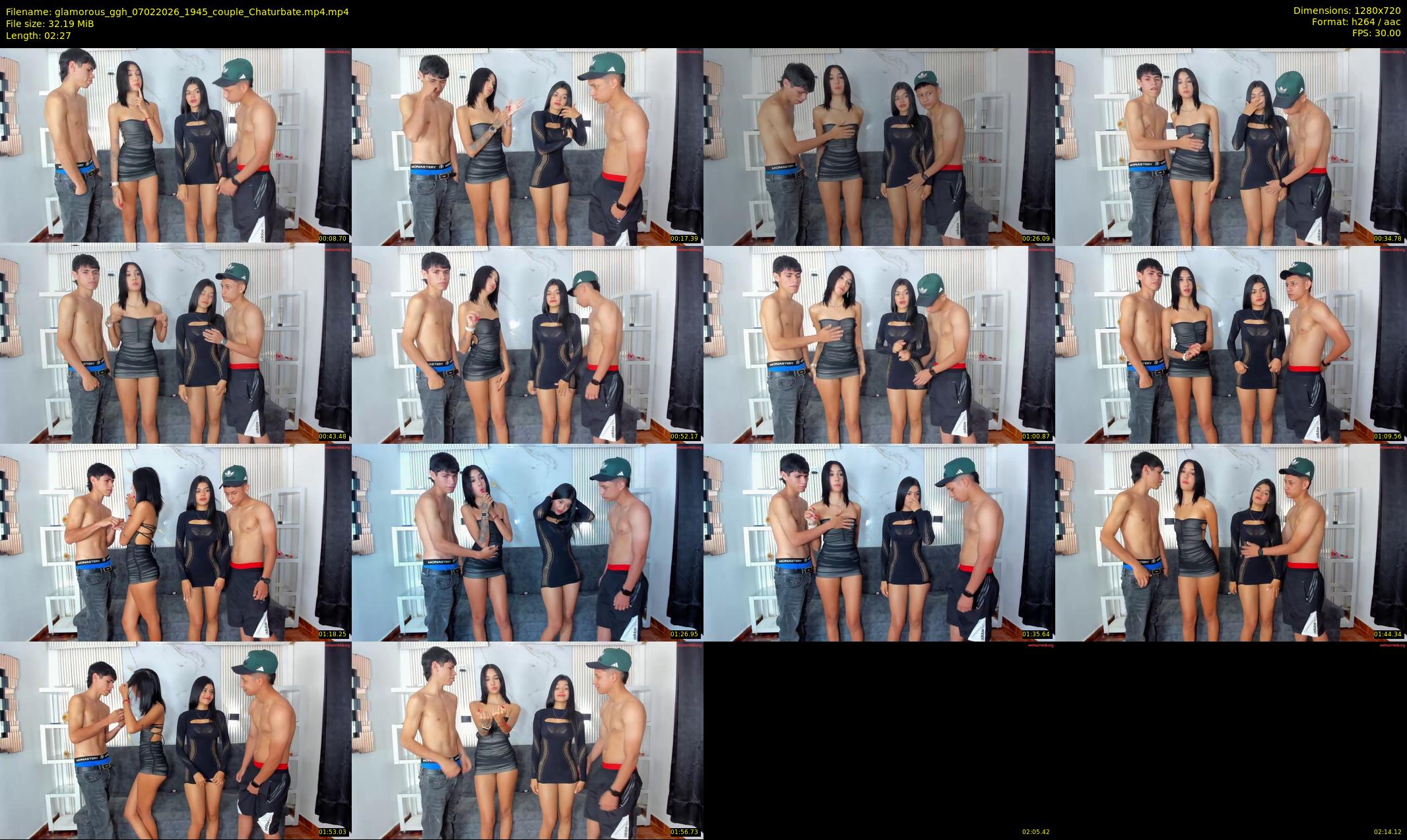 glamorous_ggh — 3 minute Chaturbate couple cam show recording, 720p, Feb 7, 2026