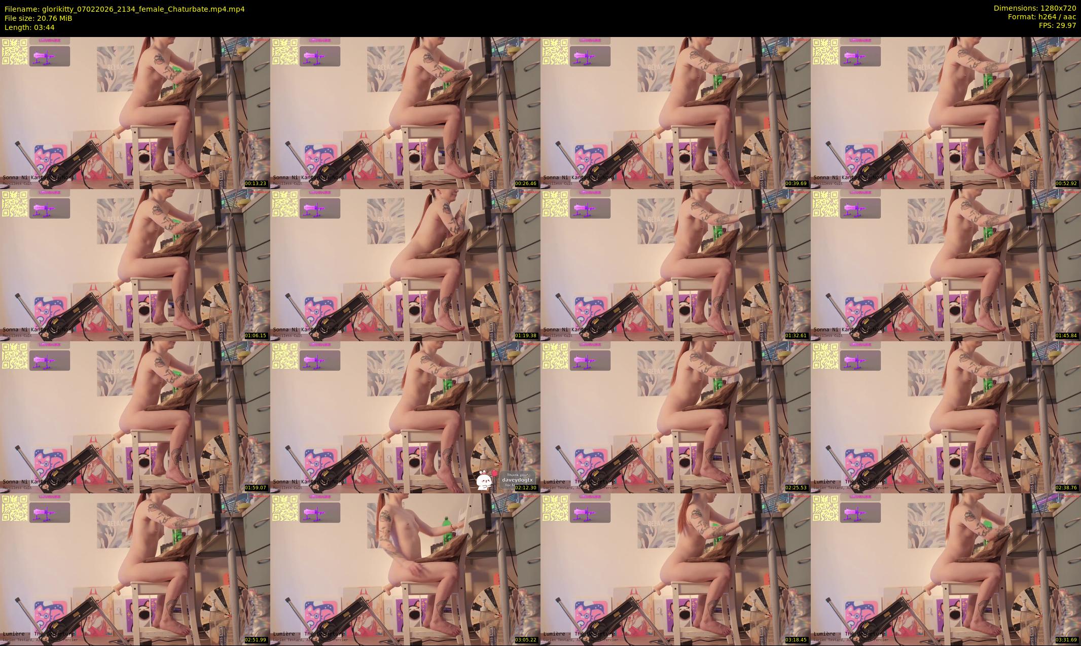 glorikitty — 4 minute Chaturbate female cam show recording, 720p, Feb 7, 2026