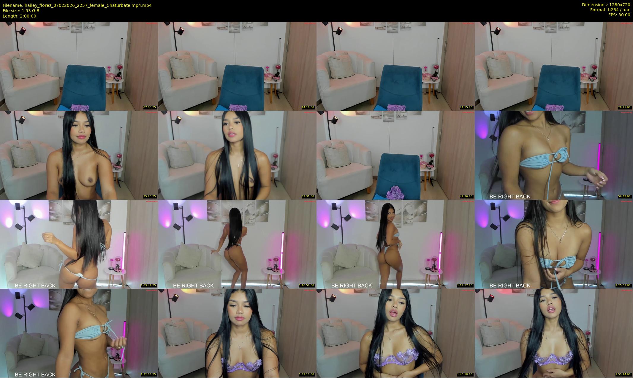 hailey_florez — 120 minute Chaturbate female cam show recording, 720p, Feb 7, 2026