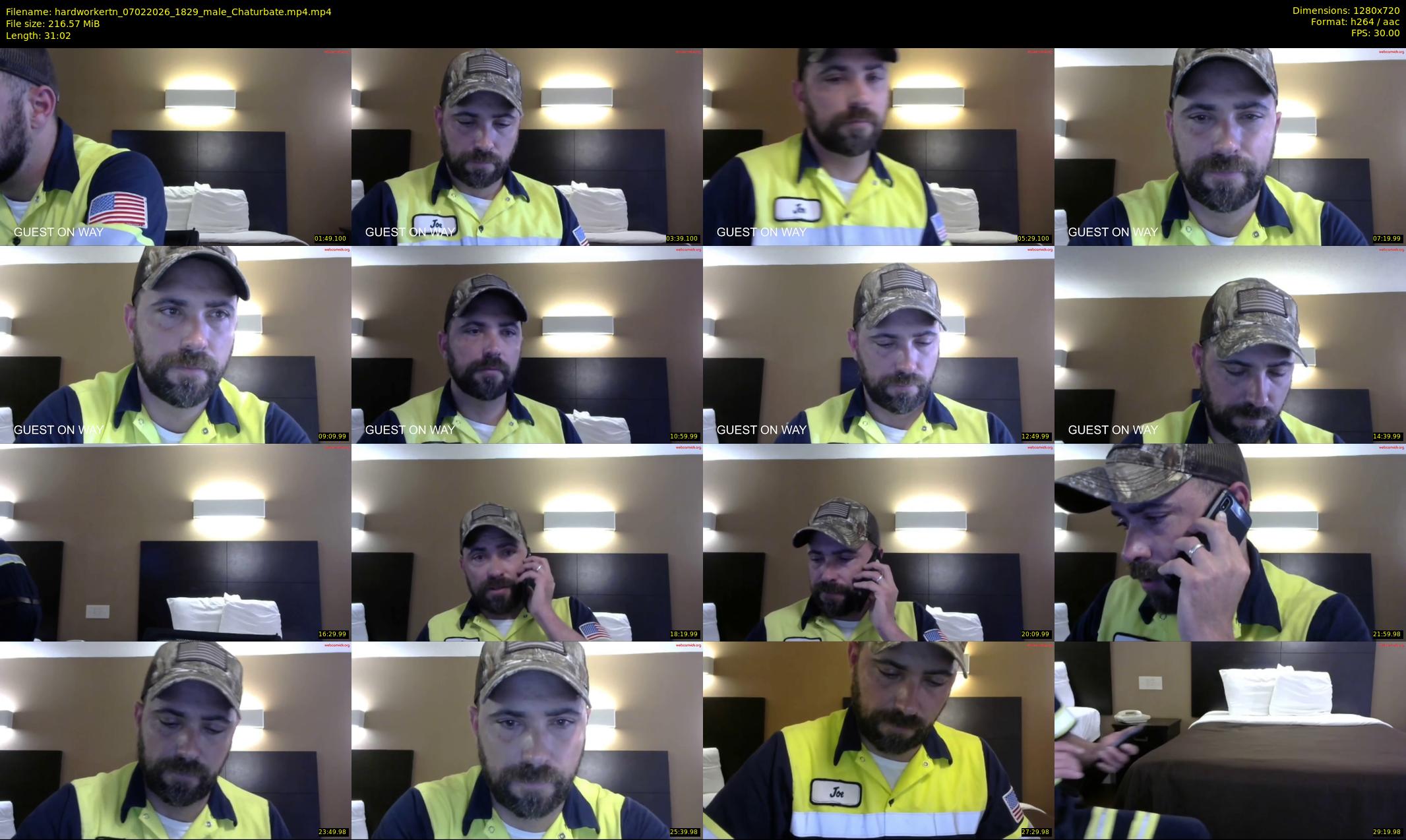 hardworkertn — 32 minute Chaturbate male cam show recording, 720p, Feb 7, 2026