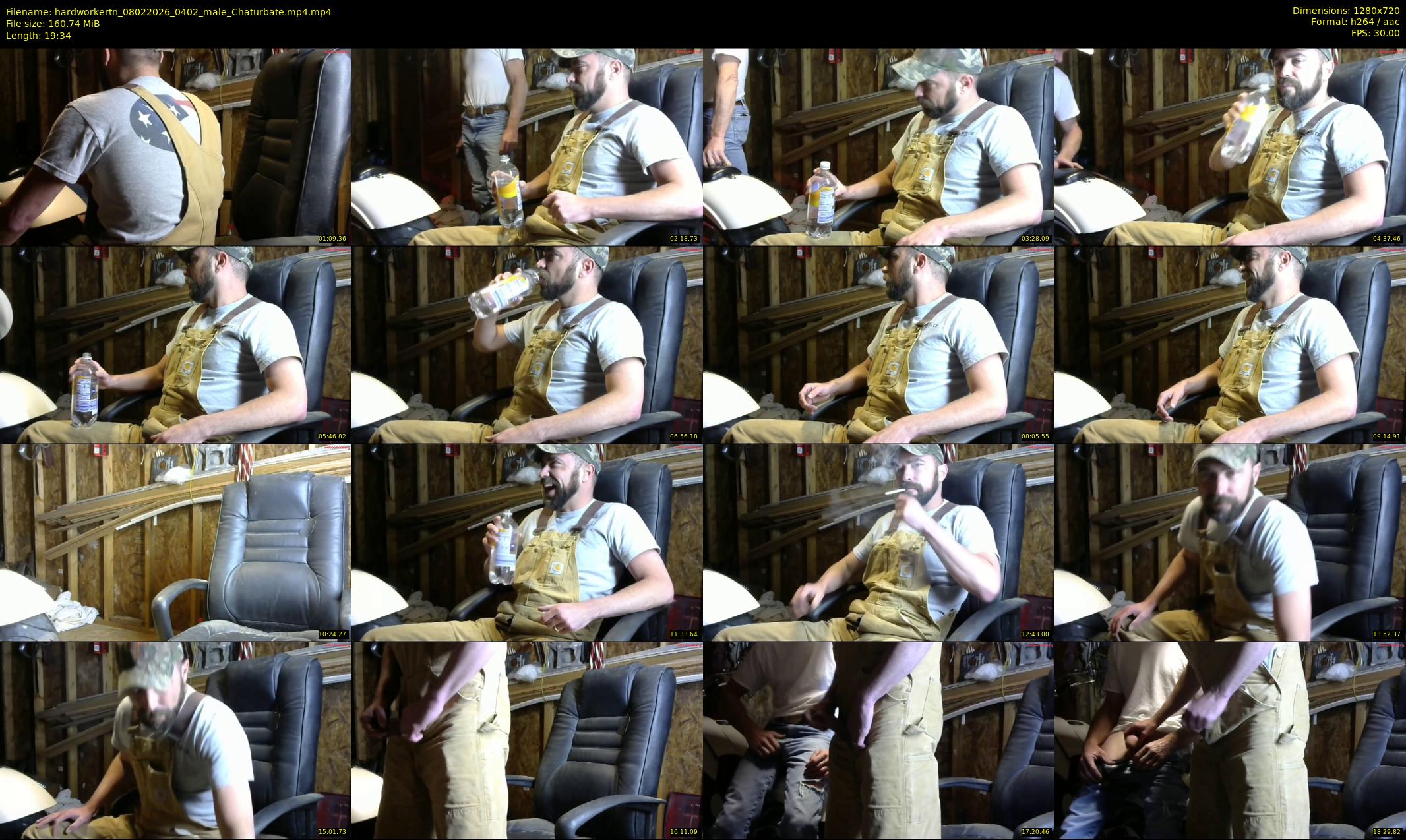 hardworkertn — 20 minute Chaturbate male cam show recording, 720p, Feb 8, 2026