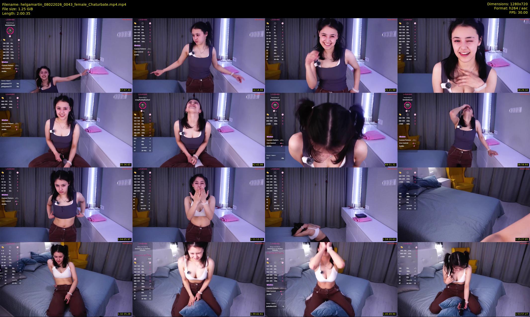 helgamartin — 121 minute Chaturbate female cam show recording, 720p, Feb 8, 2026