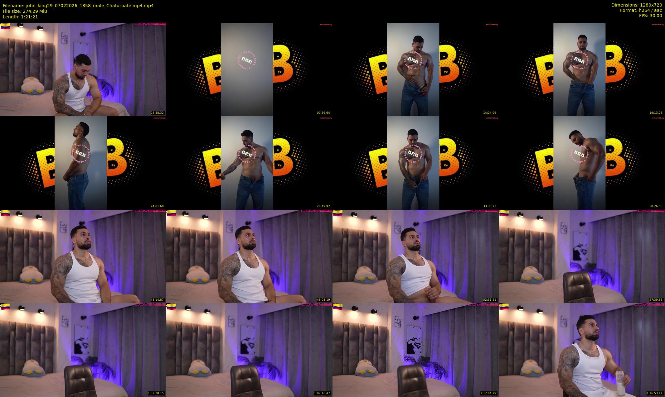 john_king29 — 82 minute Chaturbate male cam show recording, 720p, Feb 7, 2026