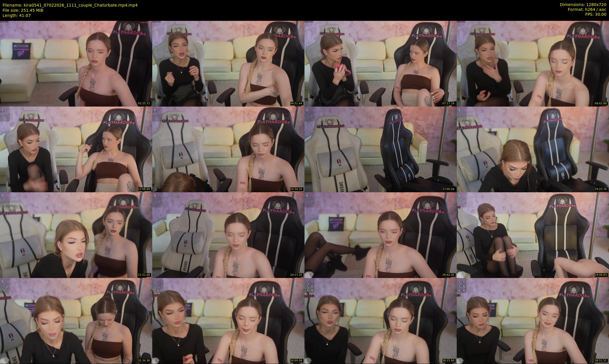 kira0541 — 42 minute Chaturbate couple cam show recording, 720p, Feb 7, 2026