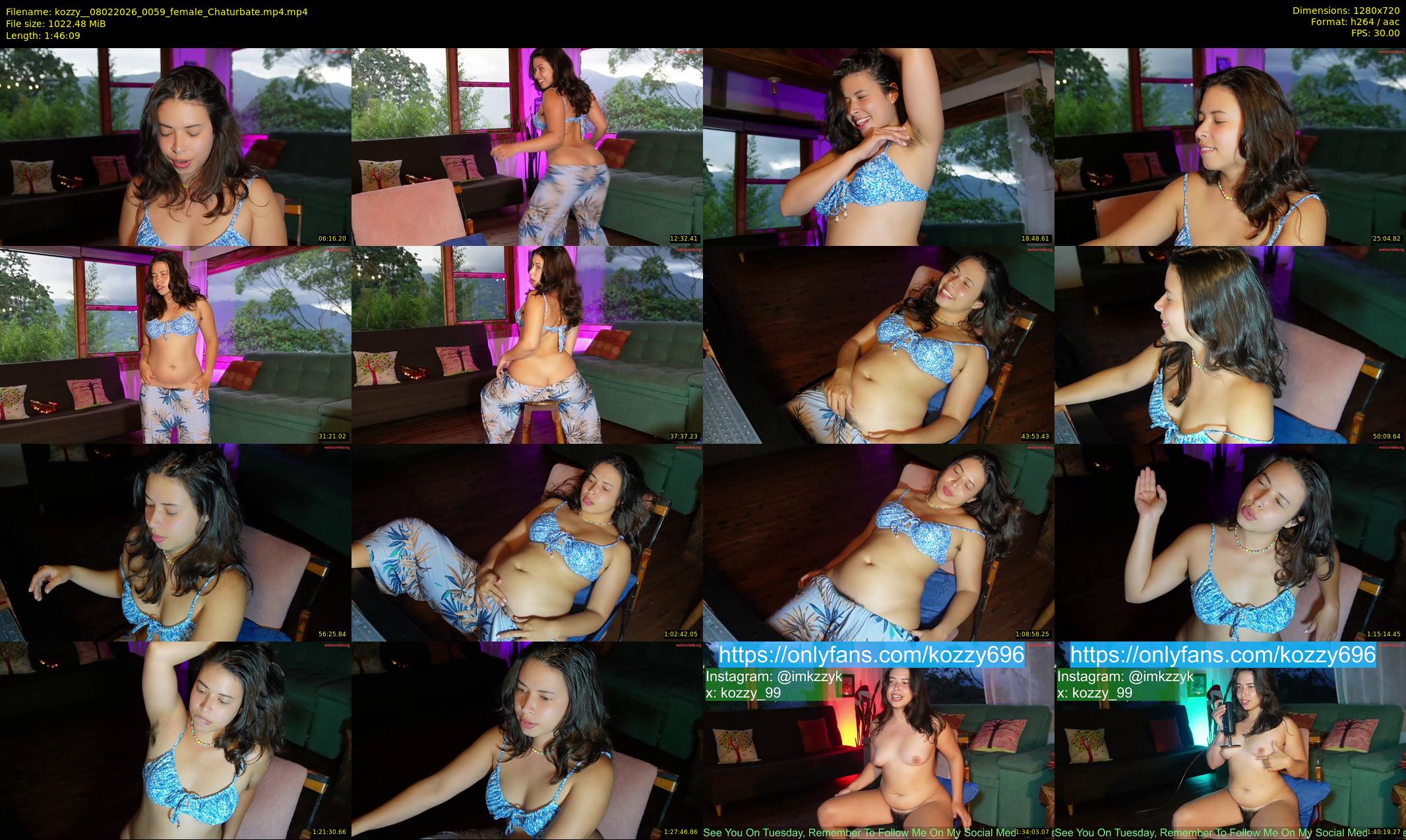 kozzy_ — 107 minute Chaturbate female cam show recording, 720p, Feb 8, 2026