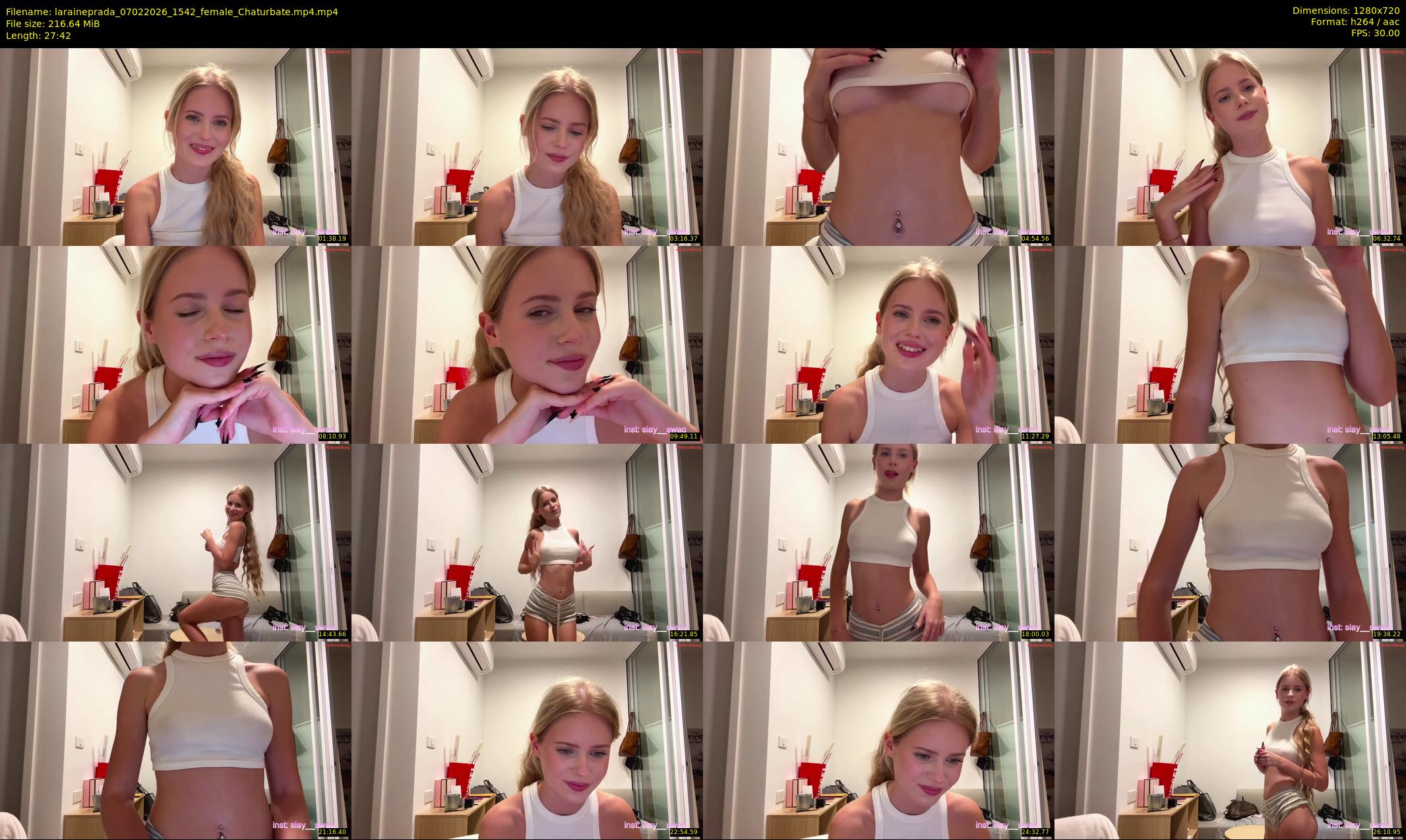 laraineprada — 28 minute Chaturbate female cam show recording, 720p, Feb 7, 2026